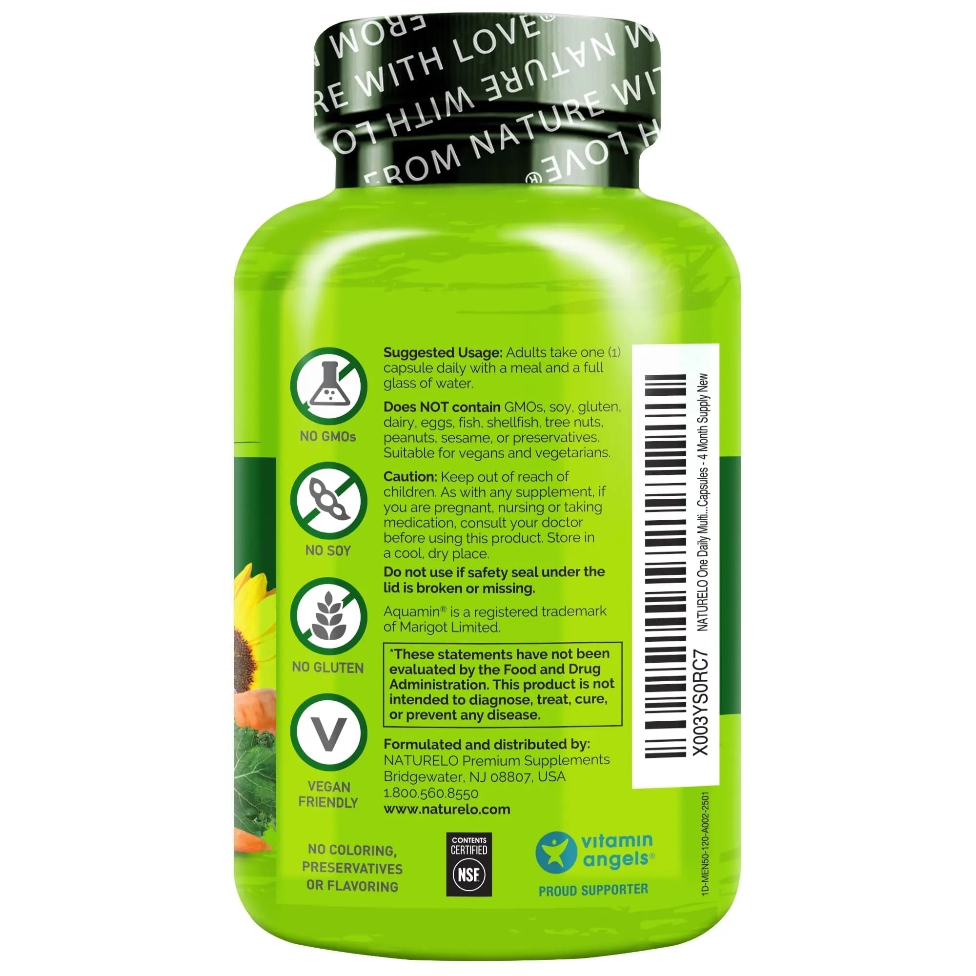 NATURELO Mens Multivitamins for Men 50+ - One Daily Multivitamin for Men with Vitamins, Minerals & Organic Whole Foods, Boost Energy & Health, NATURELO buy supplements canada