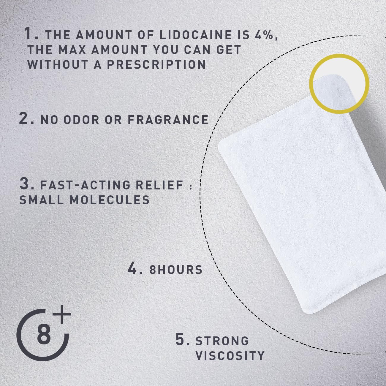 CARELAND Lidocaine Gel Patch, 18 Count Maximum Strength Pain Patches for Muscle Relief in Neck Knee Back and Shoulders Unscented Numbing Patch for Soothing Nerves, Joints CARELAND buy supplements canada