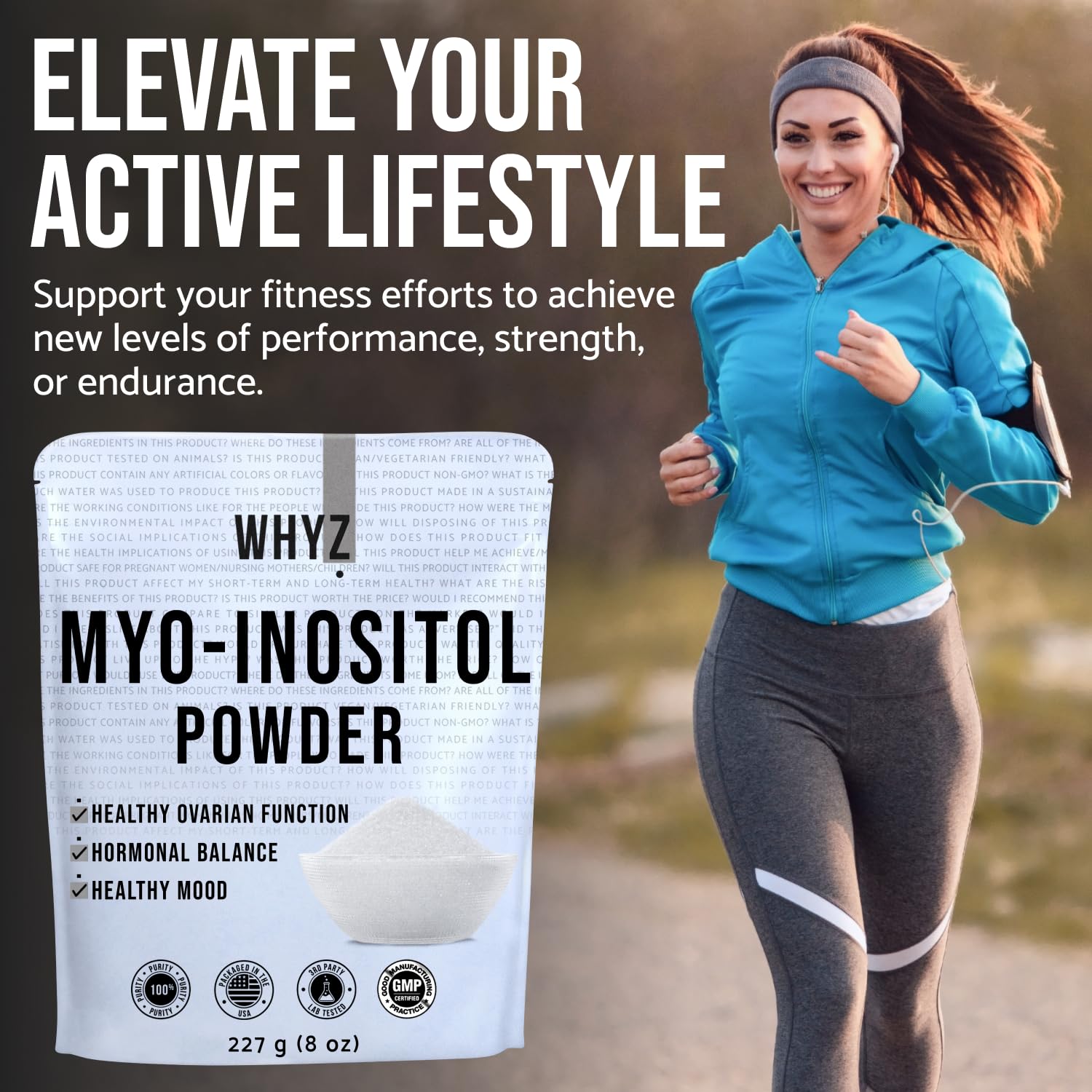 Myo-Inositol Powder 8oz, Natural Myo Inositol Supplement for Ovarian Support WHYZ buy supplements canada