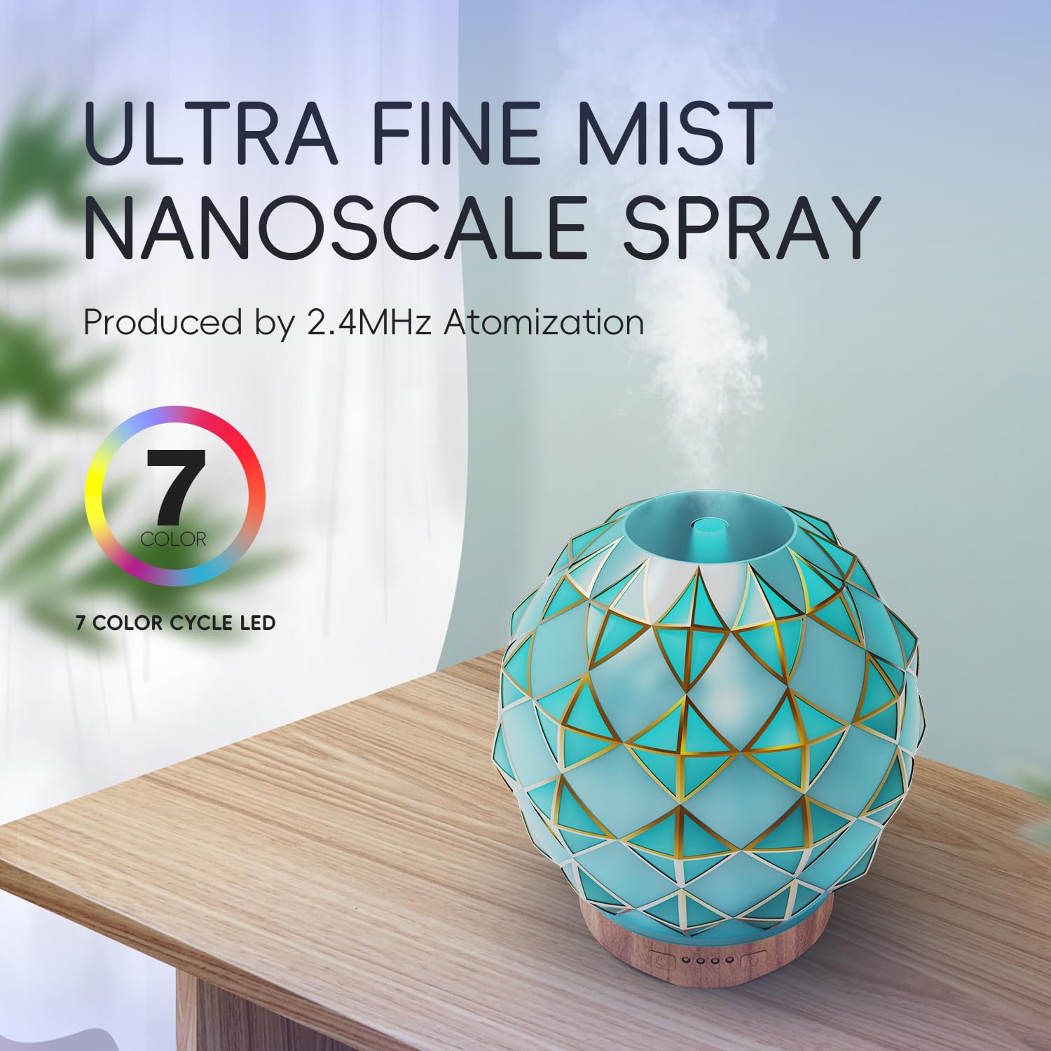 Youenkity Essential Oil Diffuser, Glass Ultrasonic Aromatherapy Diffuser with 7 Color LED Lights YOUENKITY buy supplements canada