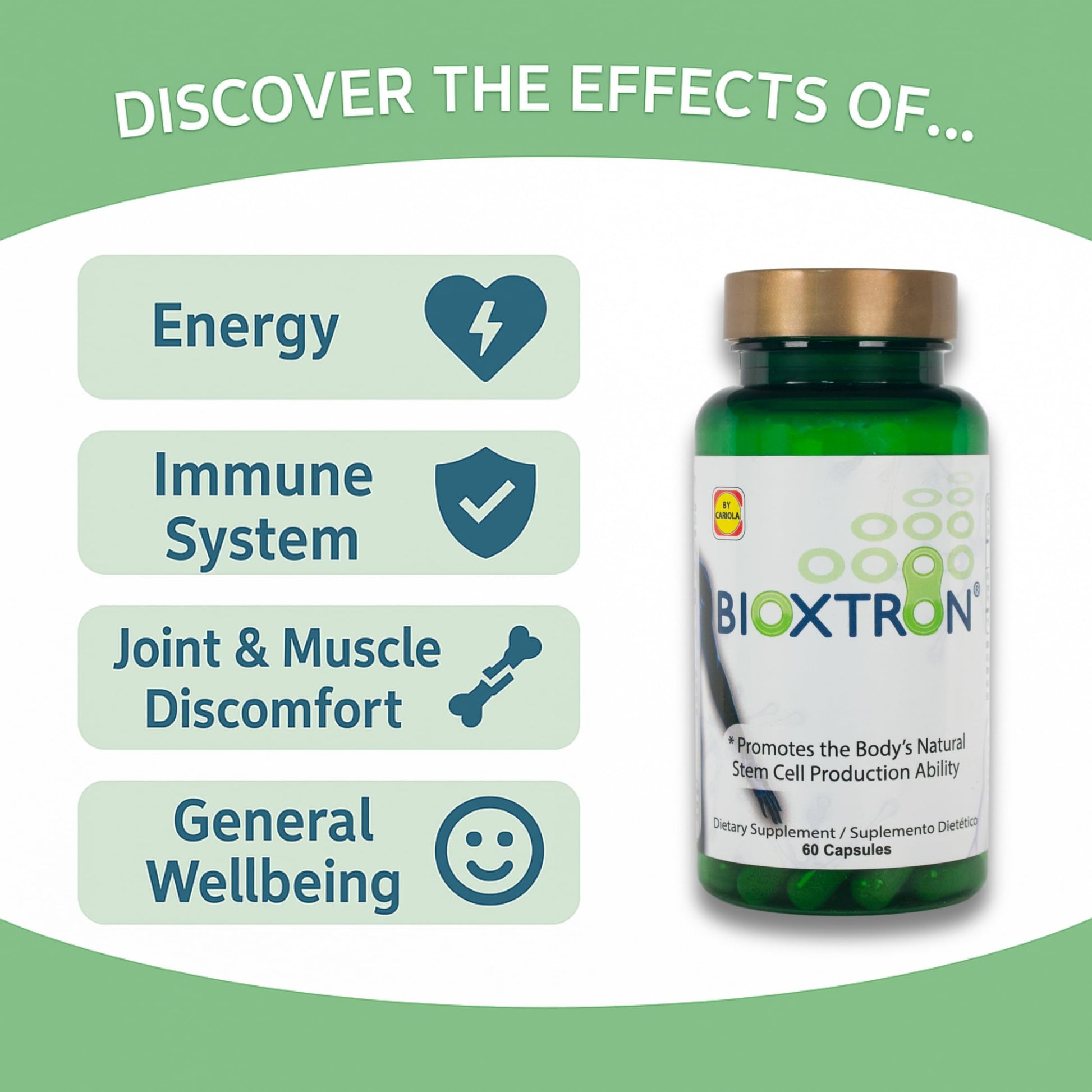 Bioxtron Natural AFA Stem Cell Supplement - Joint Support & Muscle Pain - Immune System Support - Support Energy Levels - Natural Blue Green Algae Spirulina - Pack of 2-120 Caps Bioxtron buy supplements canada
