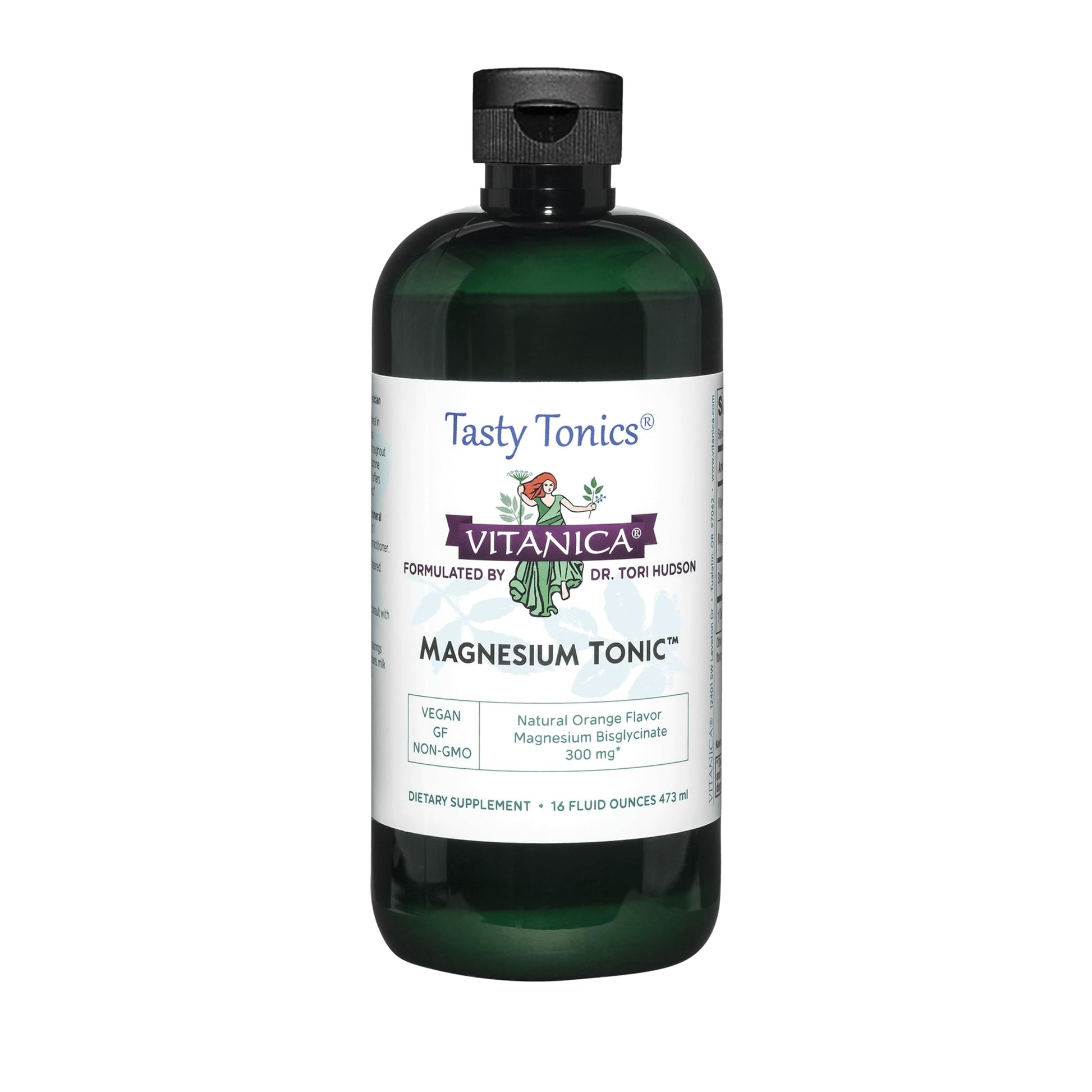 Vitanica Magnesium Tonic, Liquid Magnesium Bisglycinate Chelate 300 mg with Vitamin B6, Dr Formulated Supplement, Orange Flavor, Vegan, Gluten Free and Non-GMO,16 fl oz Vitanica buy supplements canada