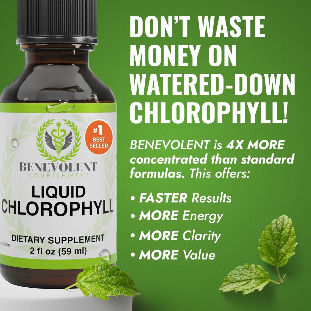 Benevolent Nourishment Chlorophyll Supplement, Detox & Immune Support, Internal Deodorizer, Liquid Drops Benevolent Nourishment buy supplements canada