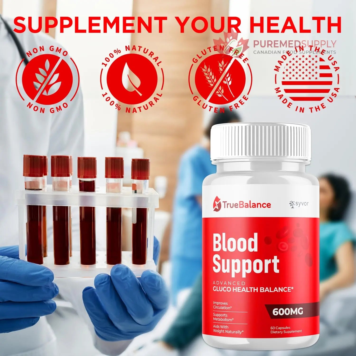 (3 Pack) True Balance Capsules, Official TrueBalance Glycogen Support Pills with All Natural Ingredients, Advanced Formula Support Supplement with Max Strength Vitamins for Women & Men (180 Capsules) Syvor buy supplements canada