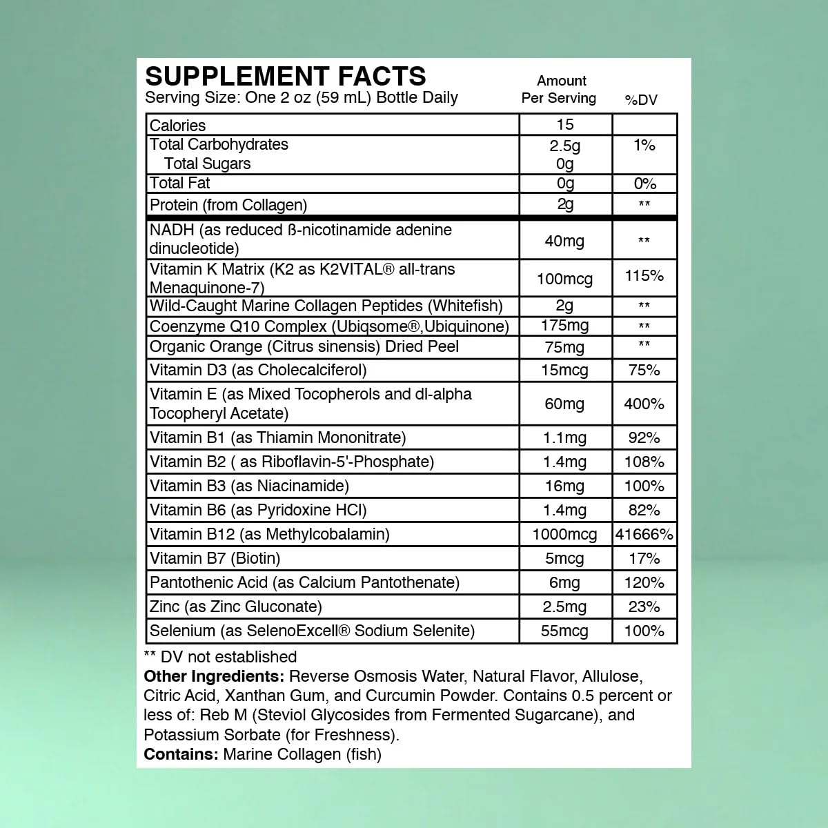 Strong Cell | Cellular Function Booster Liquid | NADH, CoQ10, Collagen. 90+% Absorption Rate. Vitamins B1, B2, B3, B6, B7, and B12. Vitamin K2 | 30 Count. Wellura buy supplements canada