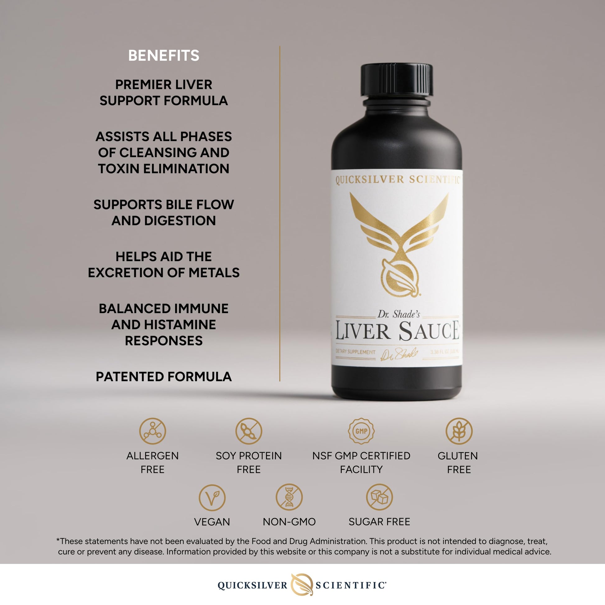 Quicksilver Scientific Liver Sauce - Liposomal Liver Detox with DIM, Quercetin, Lipoic Acid, Milk Thistle and Dandelion Root Supplement - Supports Bile & Toxin Momentum (100 ml / 3.38 oz) Quicksilver Scientific buy supplements canada