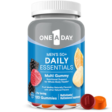 One A Day Men’s 50+ Daily Essentials Multivitamin Gummies, Multivitamin for Men Over 50, Fruit Medley Flavor, 120 Gummies ONE A DAY buy supplements canada