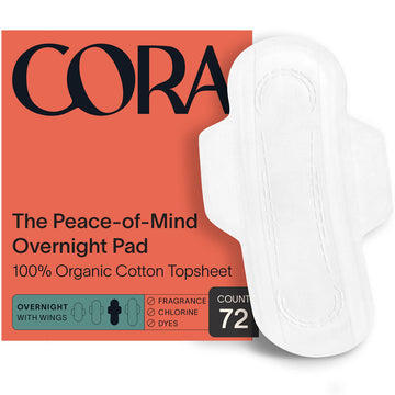 Cora Organic Pads | Ultra Thin Period Pads with Wings | Overnight Absorbency | Ultra-Absorbent Cora buy supplements canada