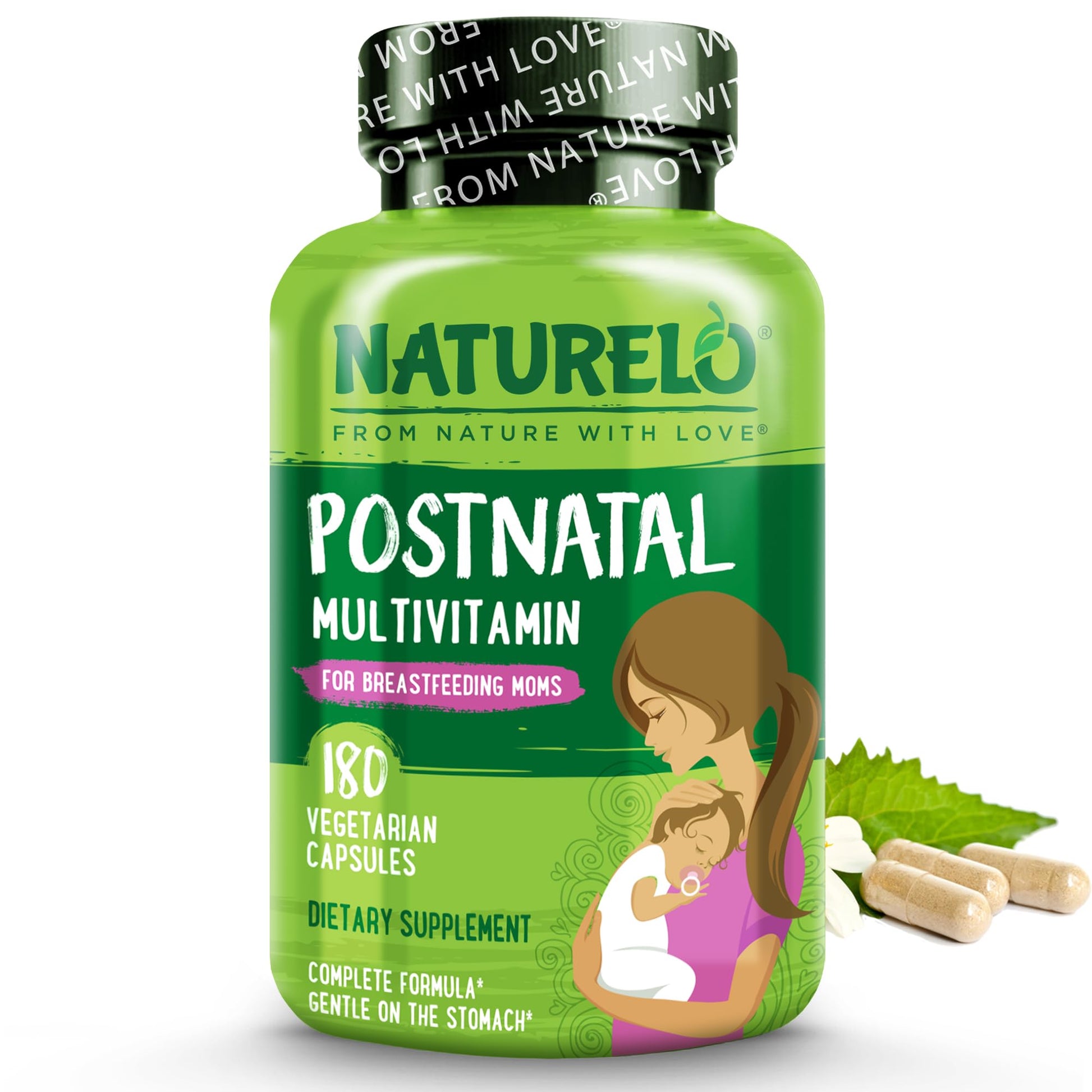 NATURELO Postnatal Multivitamin - Supplement for Breastfeeding Women - Plant-Based Vitamin D, Folate, Gentle Iron - for Nursing Mother, Baby NATURELO buy supplements canada