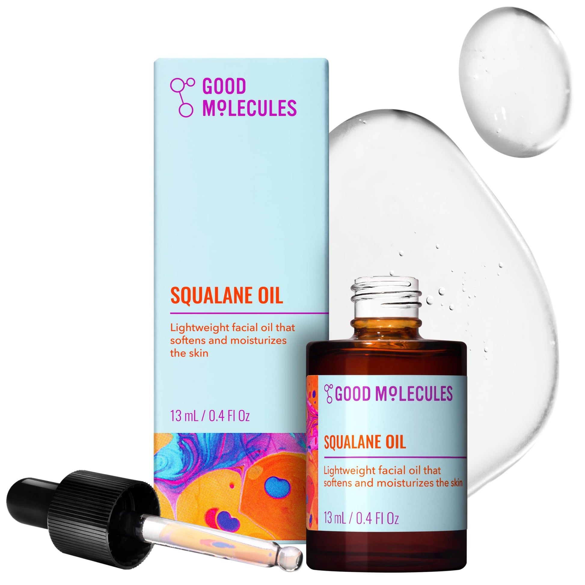 Good Molecules Squalane Oil - 100% Natural Squalane Oil Non-Greasy Moisturizer for Face, Skin, and Hair - Skin Firming Good Molecules buy supplements canada