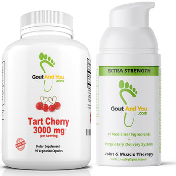 Bundle of Tart Cherry Extract and Extra Strength Mobility Cream Gout and You buy supplements canada