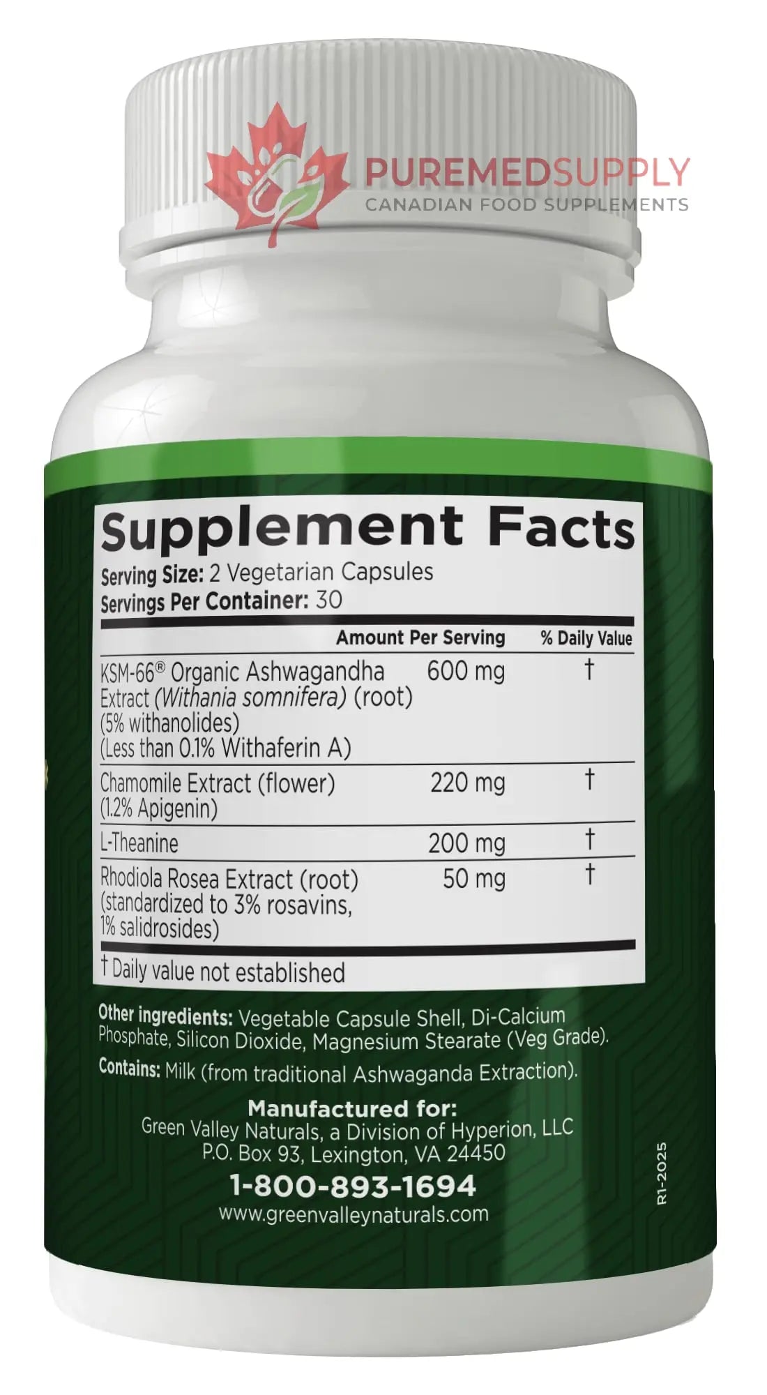GREEN VALLEY NATURALS My Sleep Miracle Vegan Sleep Support Supplement | Melatonin-Free Formula | Ashwagandha, Chamomile & L-Theanine | Promotes Calm, Relaxation & Restful Sleep | 60 Capsules GREEN VALLEY NATURALS buy supplements canada