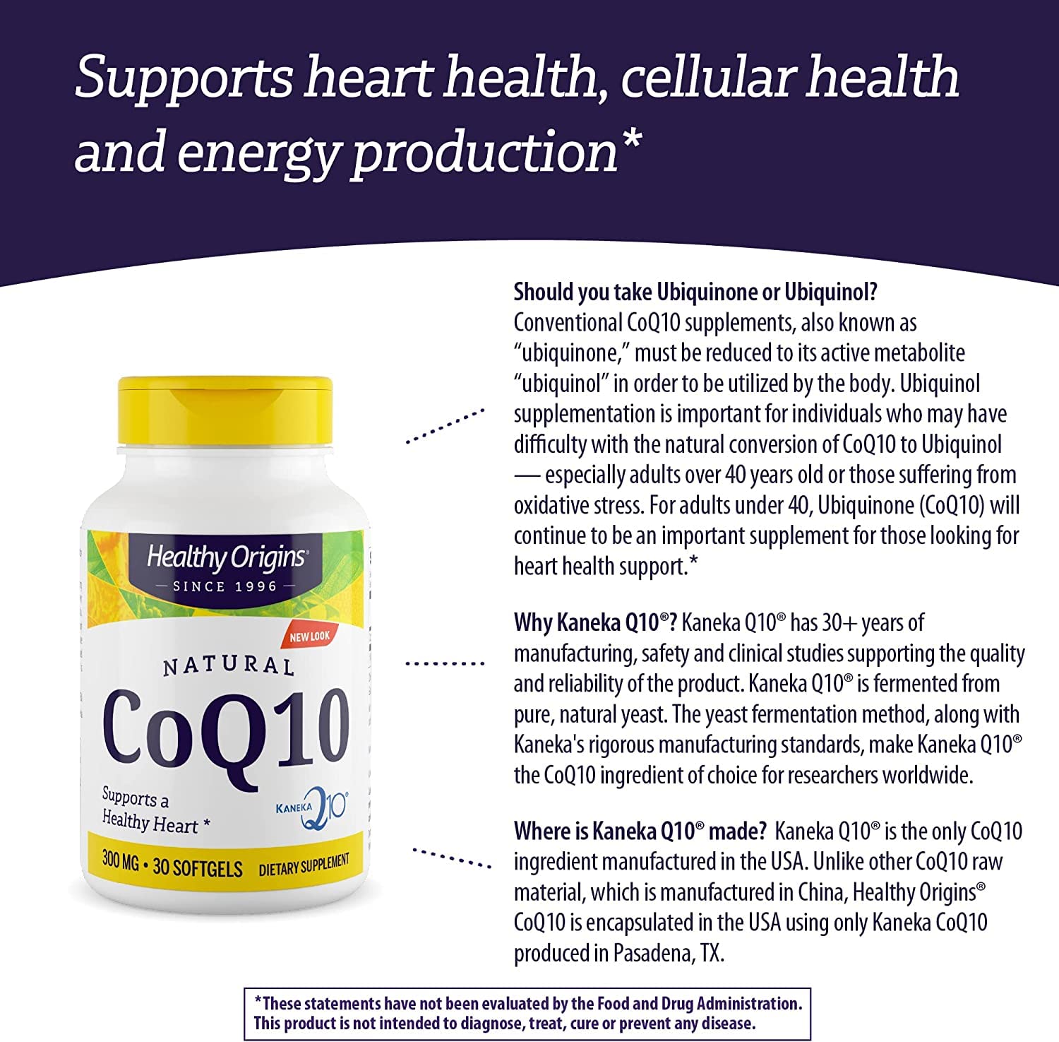 Healthy Origins CoQ10 (Kaneka Q10), 300 mg - Heart Health & Energy Supplement - Gluten Healthy Origins buy supplements canada