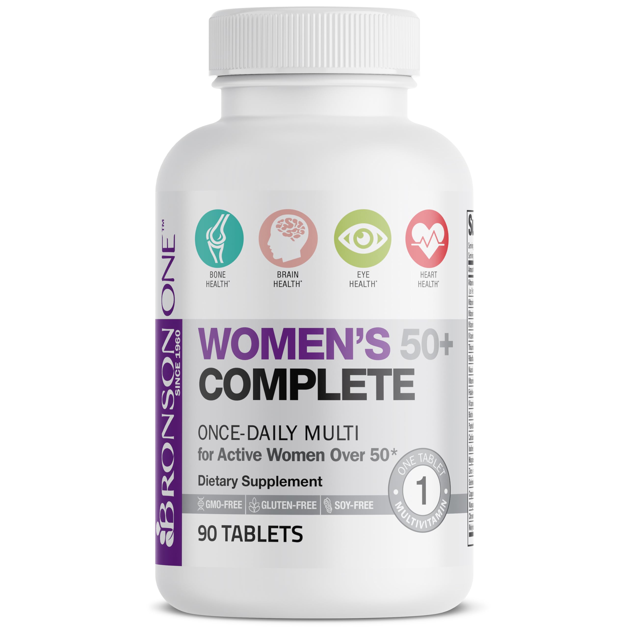 Bronson ONE Daily Women’s 50+ Complete Multivitamin Multimineral, 90 Tablets Bronson buy supplements canada