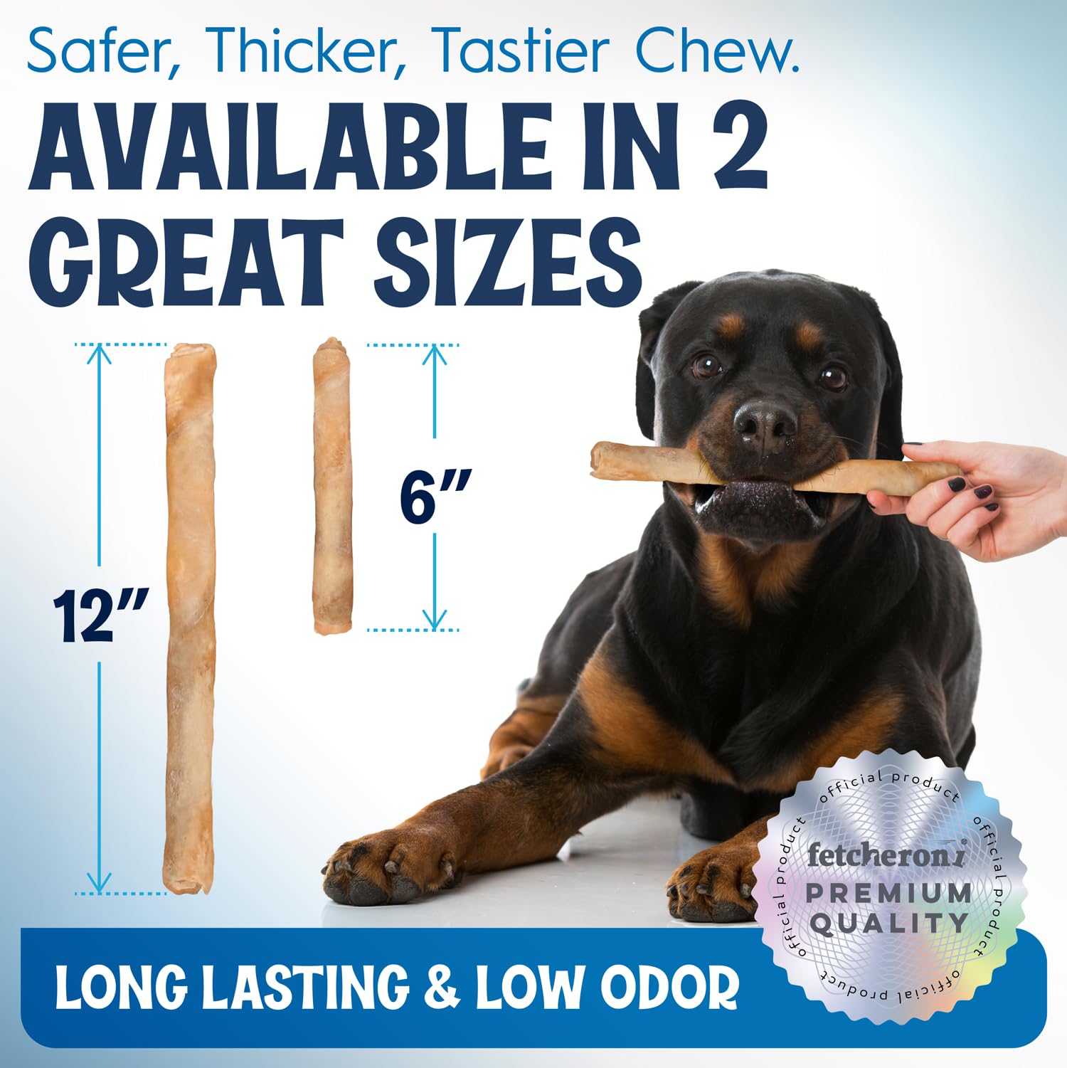 FETCHERONI 6" Collagen Sticks for Dogs – Low Odor Long-Lasting Bully Stick & Rawhide Alternative, Single Ingredient Beef Bone, High Protein Dental Treat, Vet Approved, Improves Joint Health – 20 Pack FETCHERONI buy supplements canada
