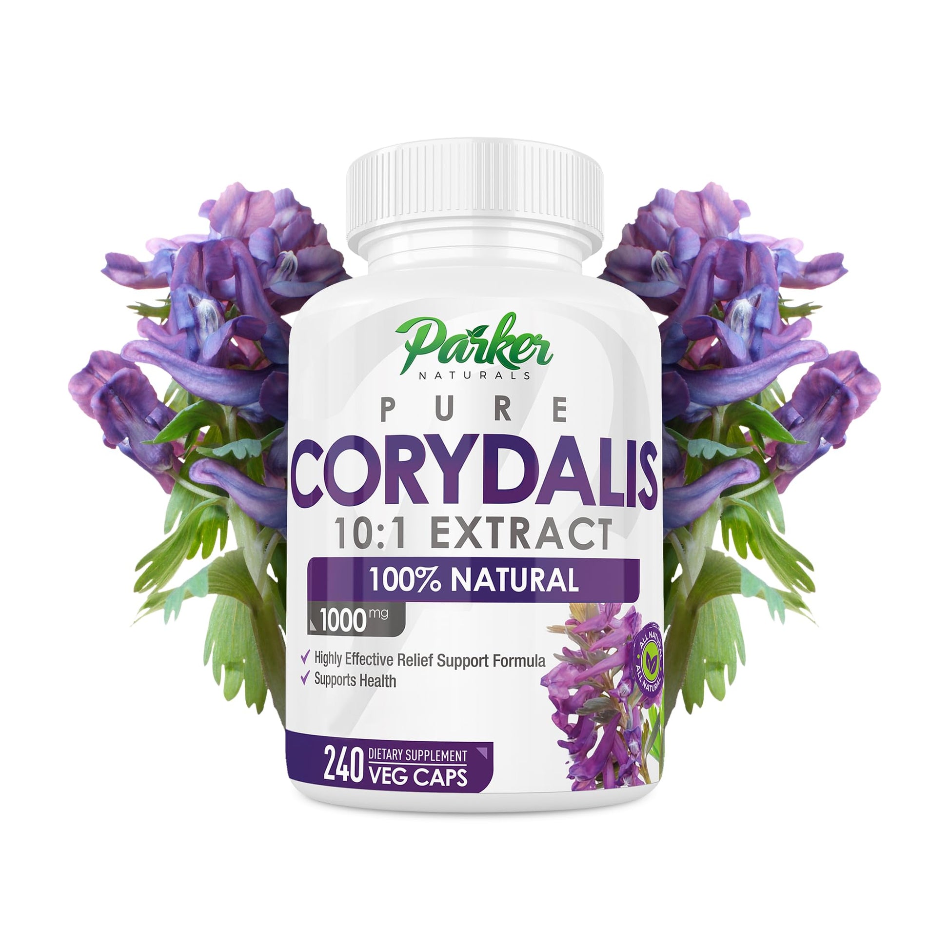 Parker Naturals Pure Corydalis Root Extract Capsule - 1000mg Strength, 10:1 Corydalis Yanhusuo Extract, Natural Relief, Long Lasting, 100% Vegetarian, 120 Servings, 240 Count Parker Naturals buy supplements canada
