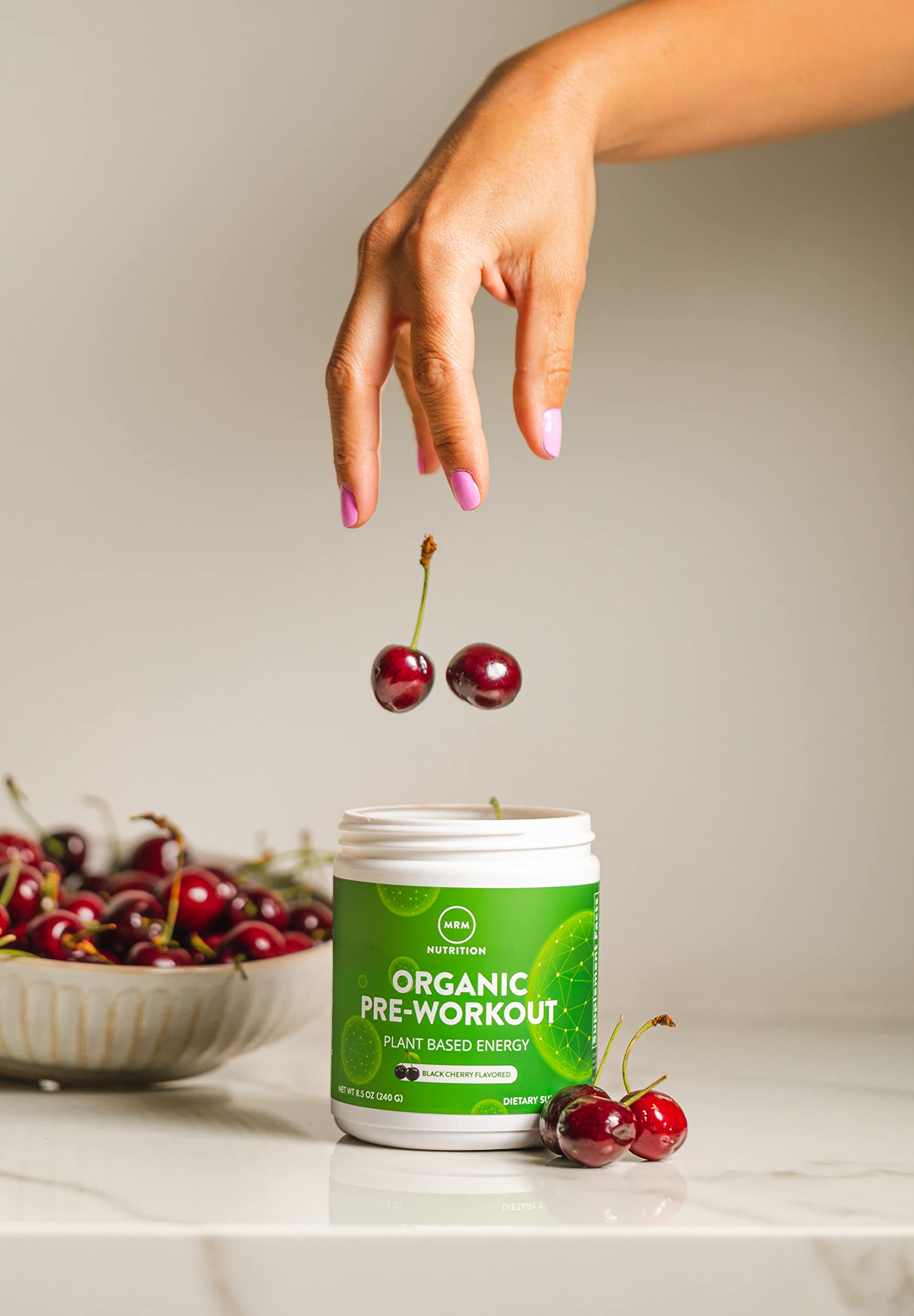 MRM Nutrition Organic Pre-Workout Powder | Black Cherry Flavored | Superfoods MRM buy supplements canada