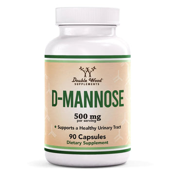 Double Wood Supplements D Mannose 500mg Capsules, 90 Count (D-Mannose for Urinary Tract Health and Bladder Lining, Helps UTI Prevention) Vegan Safe, Non-GMO, Gluten Free Double Wood Supplements buy supplements canada