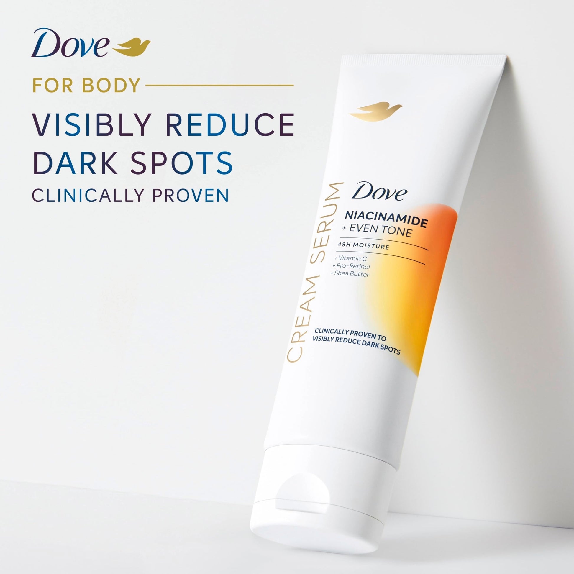Dove Body Cream Serum Niacinamide + Even Tone for Dark Spots and Uneven Tone with Vitamin C, Pro-Retinol and Shea Butter Lotion, 8 oz Dove buy supplements canada