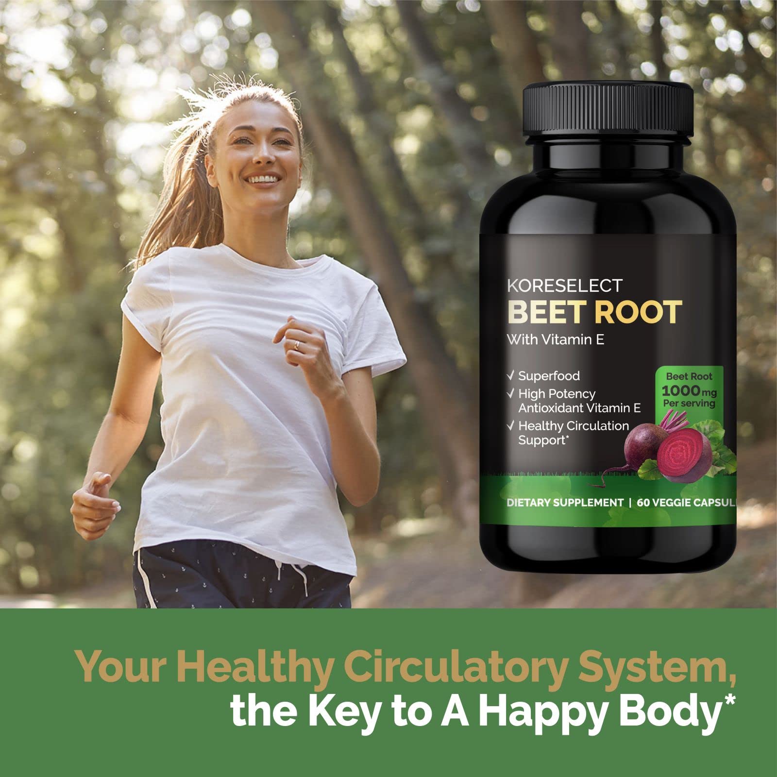 KORESELECT Beet Root & Tart Cherry Capsules 16,000mg Capsules Bundle for Nitric Oxide KORESELECT buy supplements canada