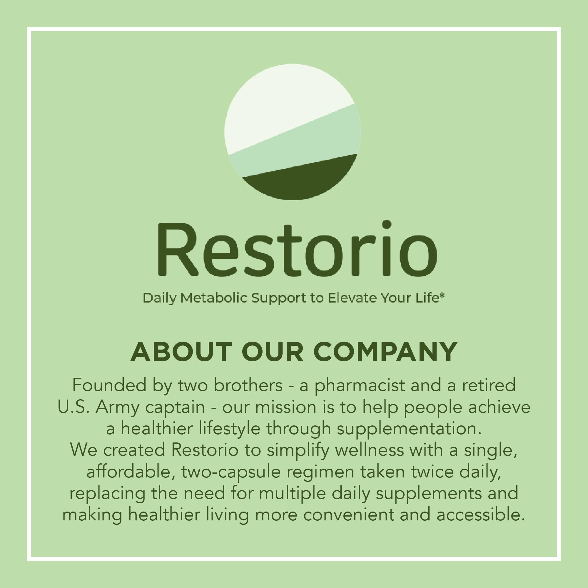 Restorio™ Metabolic Health Support Capsules - Liver & Inflammation Support - Hangover Prevention - Exercise Recovery - 120 Capsules Restorio buy supplements canada