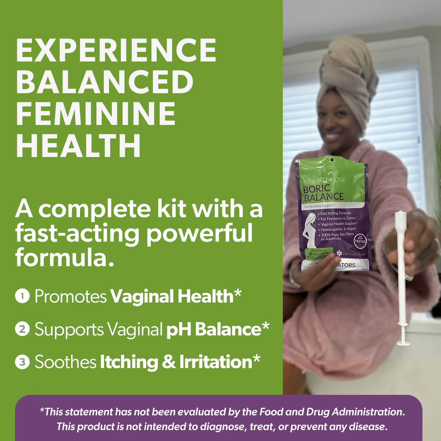 Intimate Rose Boric Acid Vaginal Suppositories - 30 Count (600mg) + 30 Applicators - Feminine Balance, Vaginal Odor, Promote Vaginal Health Intimate Rose buy supplements canada