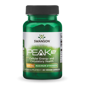 Swanson Maximum Strength Peak ATP-Natural Supplement Promoting Cellular Energy Support-Supports Physical Performance and Promotes Healthy Blood Flow Support-(30 Veggie Capsules, 400mg Each) 1 Pack Swanson buy supplements canada
