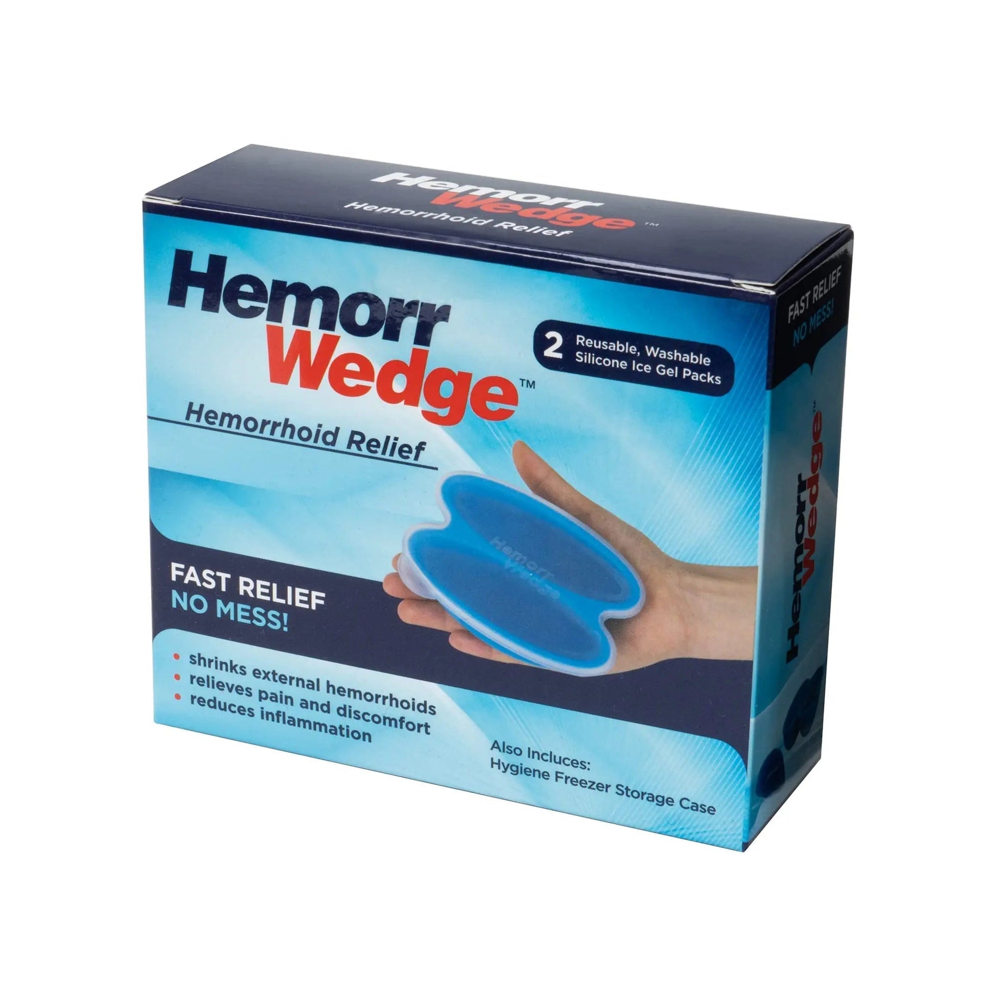 Hemorrwedge Hemorrhoid Ice Pack for Relief & Cooling Support – Twin Gel Pack with Hygienic Case – Reusable Cold Therapy for Hemorrhoids, Swelling, Postpartum & Discomfort – Water-Based Gel Hemorrwedge buy supplements canada