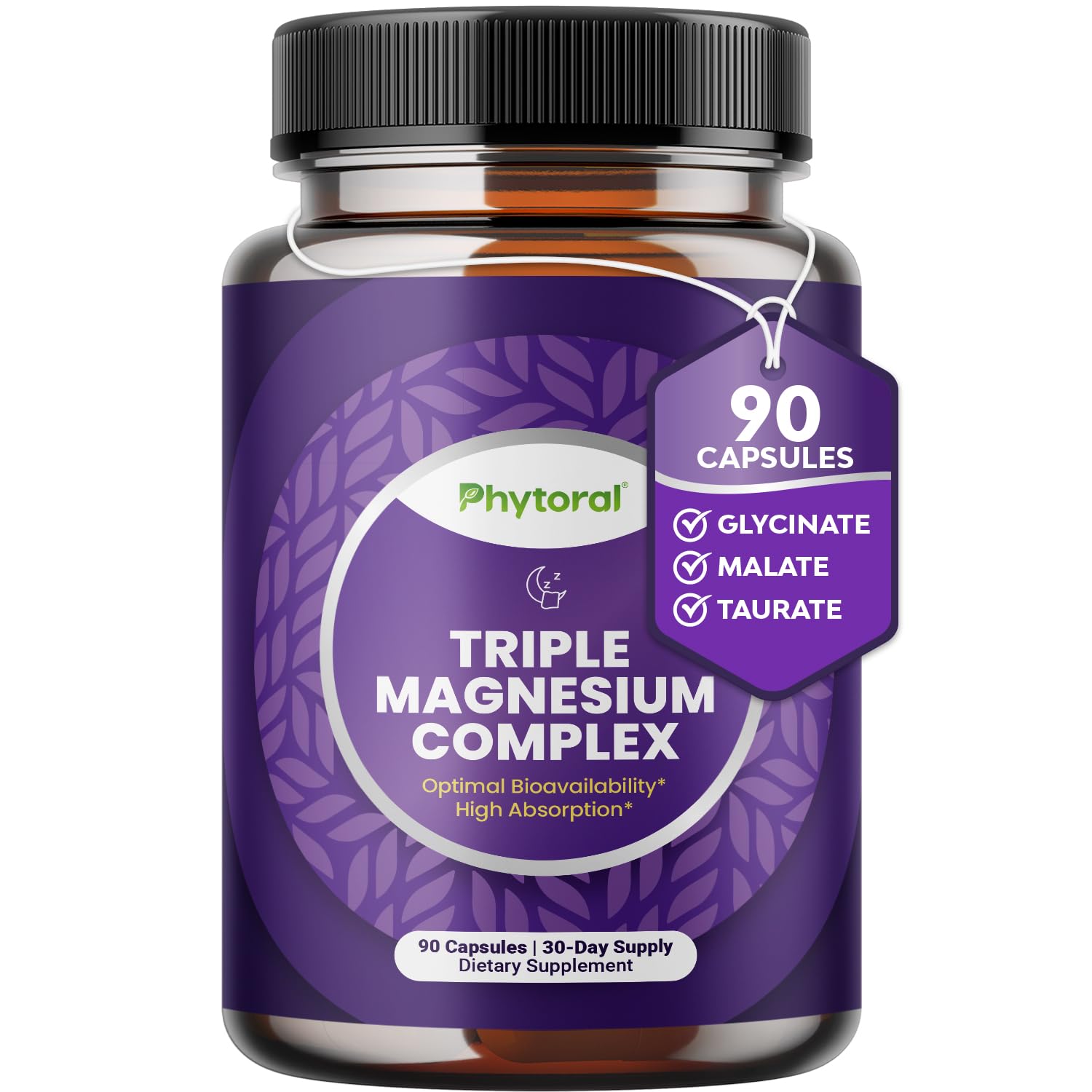 Highly Potent Magnesium Complex Capsules - Triple Magnesium Blend with Taurate Glycinate and Malate - 400mg Supplement Supports Relaxation & Overall Wellness Non-GMO Vegan - 90 Count Phytoral buy supplements canada