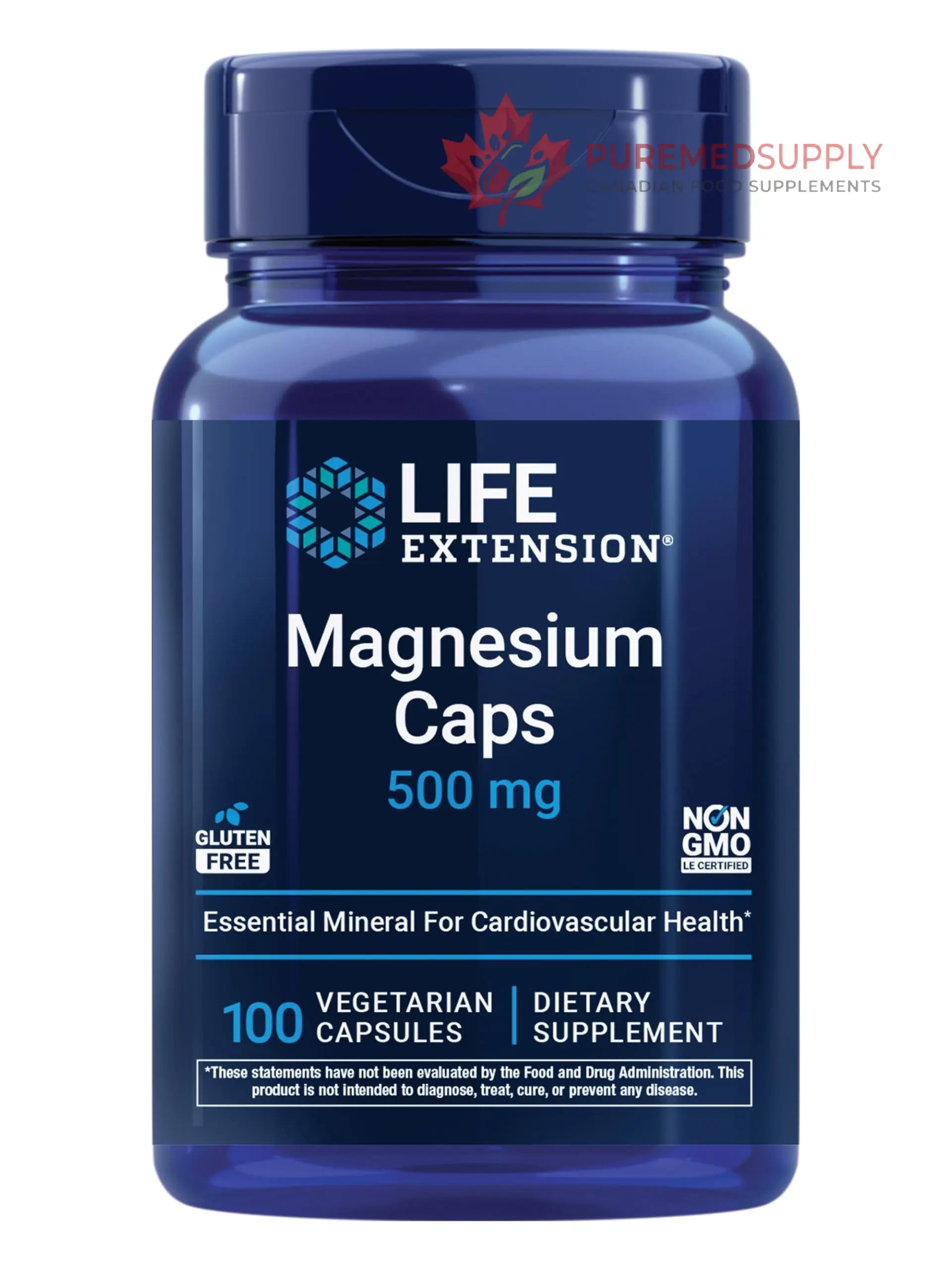 Life Extension Magnesium Caps, 500 mg, Magnesium Oxide, Citrate, and Succinate, Heart Health, Healthy Bones, Metabolism Support, 100 Vegetarian Capsules Life Extension buy supplements canada