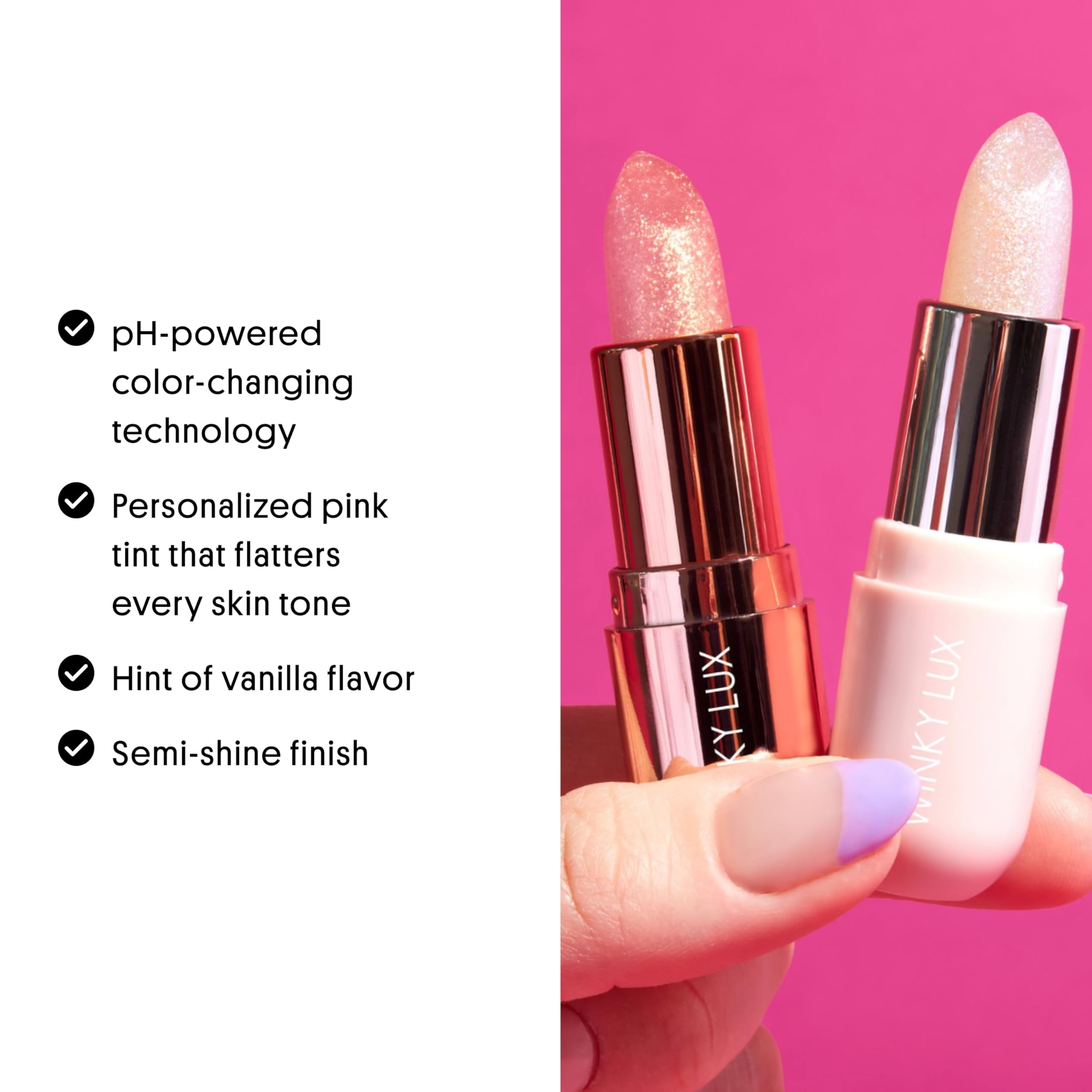 Winky Lux Unicorn Glimmer Balm -Hydrating ph Lip Balm, Natural Pink Tint with pH Color Changing, Moisturize & Soften Lips While Leaving Sheer Pink Tint, with Vanilla Scent Winky Lux buy supplements canada