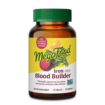 MegaFood Blood Builder Iron Supplement for Women & Men - Increase Iron Levels Without Side Effects - Combats Fatigue - Vitamin B12, Folic Acid & Vitamin C MegaFood buy supplements canada