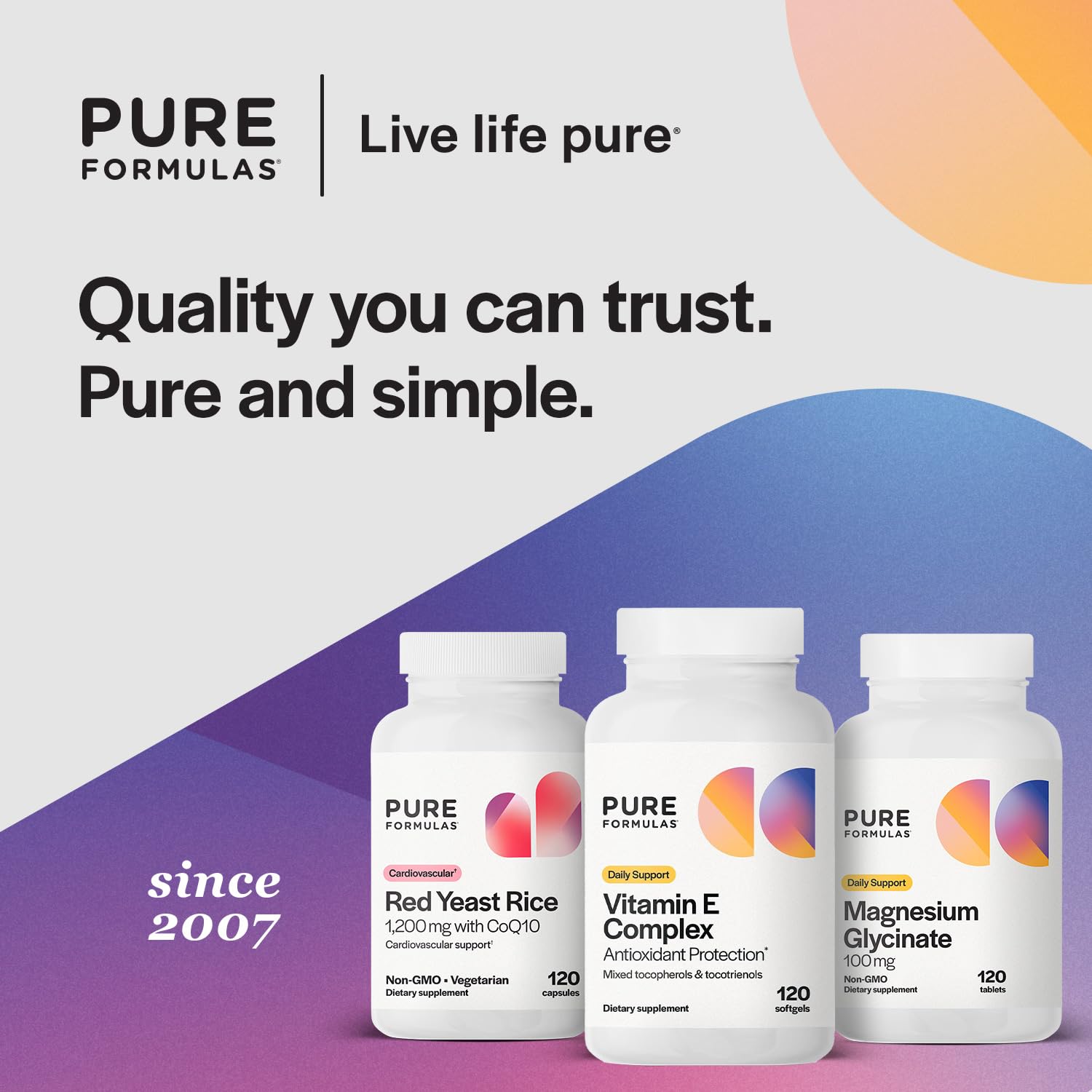 PureFormulas Vitamin E Complex, Full-Spectrum Vitamin E for Cardiovascular and Immune Support, Gamma-tocopherol Rich Antioxidant, Gluten-Free & Kosher, 120 Softgels for Antioxidant Protection PureFormulas buy supplements canada