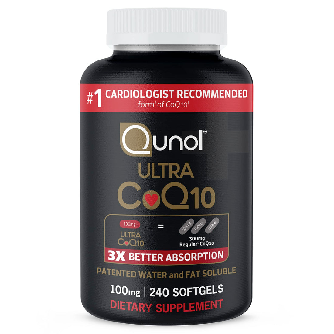 Qunol CoQ10 100mg Softgels Ultra 3X Better Absorption Coenzyme Q10 - Antioxidant Qunol buy supplements canada