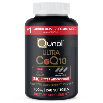 Qunol CoQ10 100mg Softgels Ultra 3X Better Absorption Coenzyme Q10 - Antioxidant Qunol buy supplements canada
