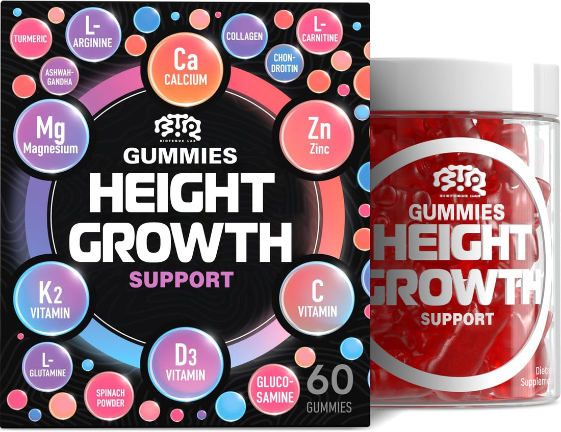 BIOTEQUELAB Height Growth Increase Gummies Vitamins, Grow Tall Supplement, Calcium, Magnesium, Zinc, Ashwagandha, BTQ BIOTEQUE LAB buy supplements canada