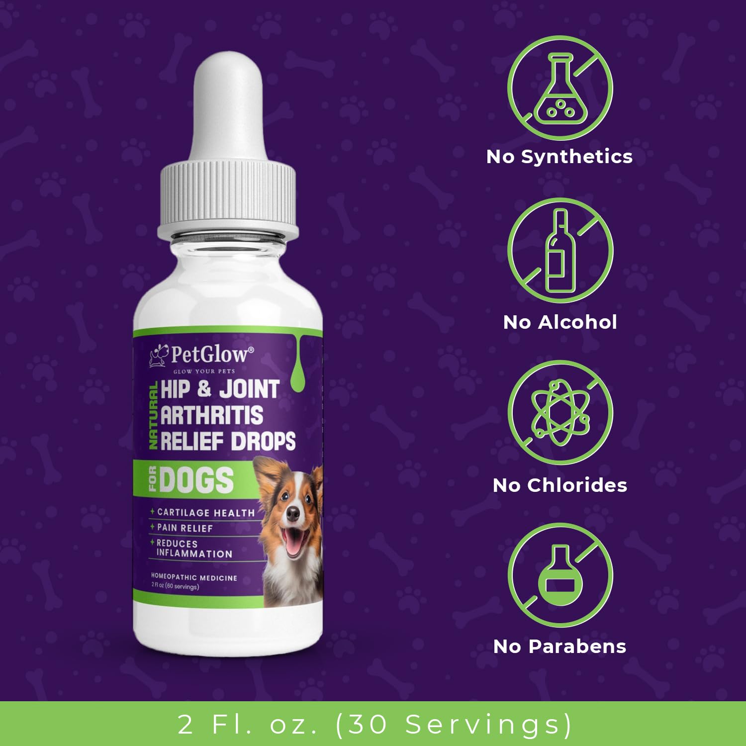 Petglow® Natural Hip & Joint Arthritis Relief Drops with Curcumin & Boswellia, Homeopathic Anti-Inflammatory Formula for Dogs, Cats & Horses, Supports Flexibility, Comfort & Mobility Naturally Petglow buy supplements canada