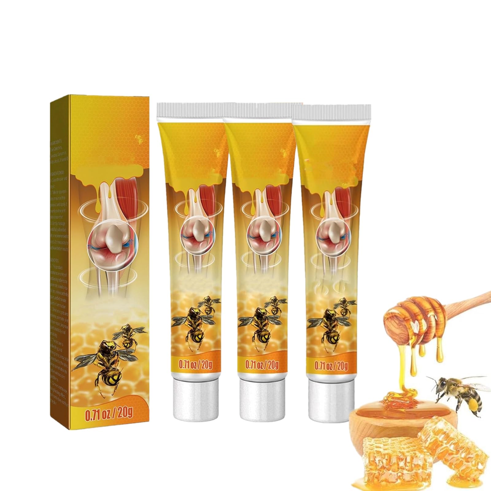 Bee Venom Relief Cream, Bone & Joint Gel, Beevenom New Zealand Bee Venom Professional Gel, Propolis Professional Gel Joint Cream （3PCS） JeurLrok buy supplements canada