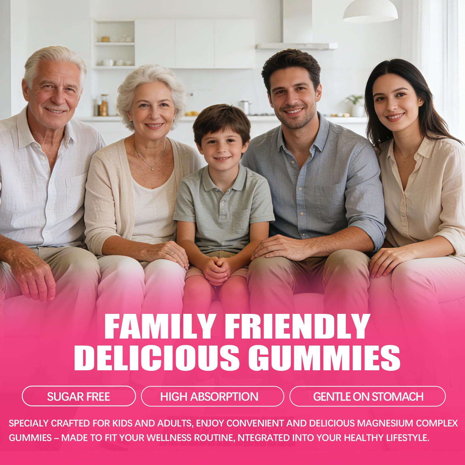 CNFHDI Magnesium Glycinate Gummies 600mg, 120 Counts Chews Sugar Free Magnesium Gummies for Adults & Kids with Calcium, Zinc & CQ10, Potassium Supplements for Zzz, Brain, Muscle & Relax CNFHDI buy supplements canada