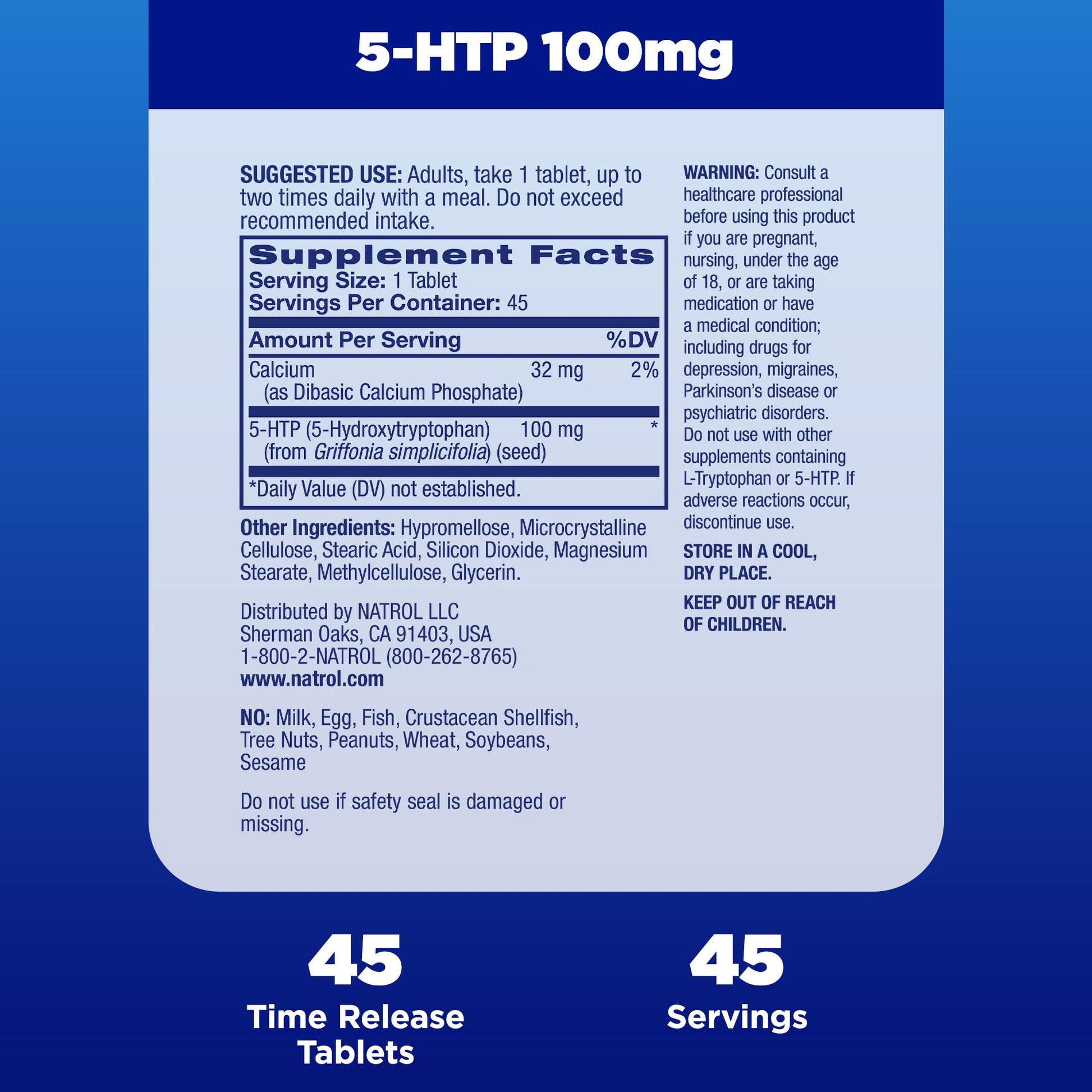 Natrol 5-HTP 100mg, Dietary Supplement Helps Support a Balanced Mood, 90 Time Natrol buy supplements canada