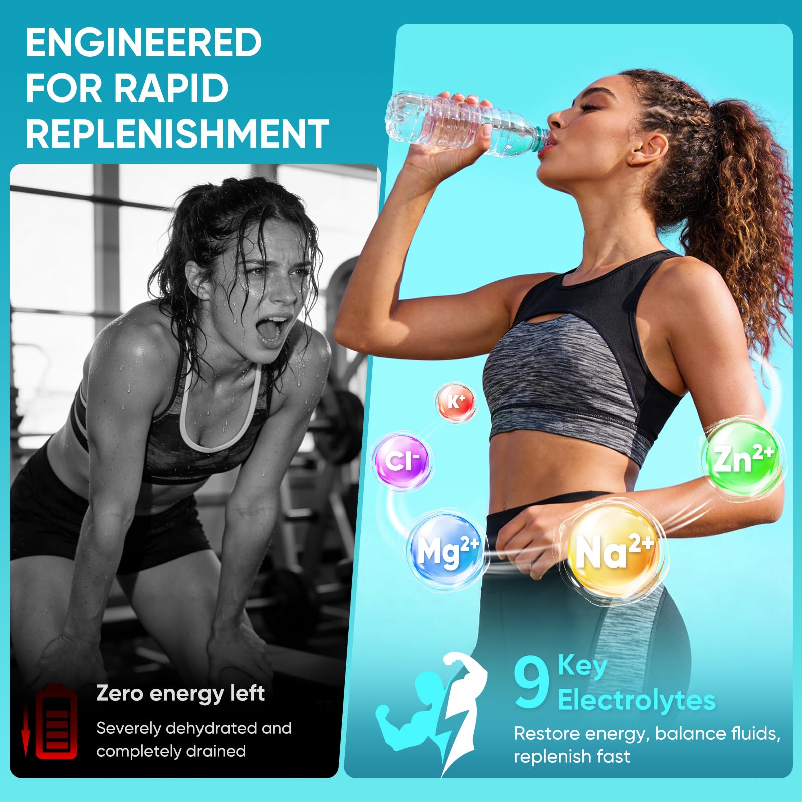 JYNOREX Electrolytes Powder Packets Sugar Free, 30 Sticks High Sodium Hydration Packets, Electrolyte Drink Mix with Lemon Lime Watermelon Peach Berry Kiwi JYNOREX buy supplements canada