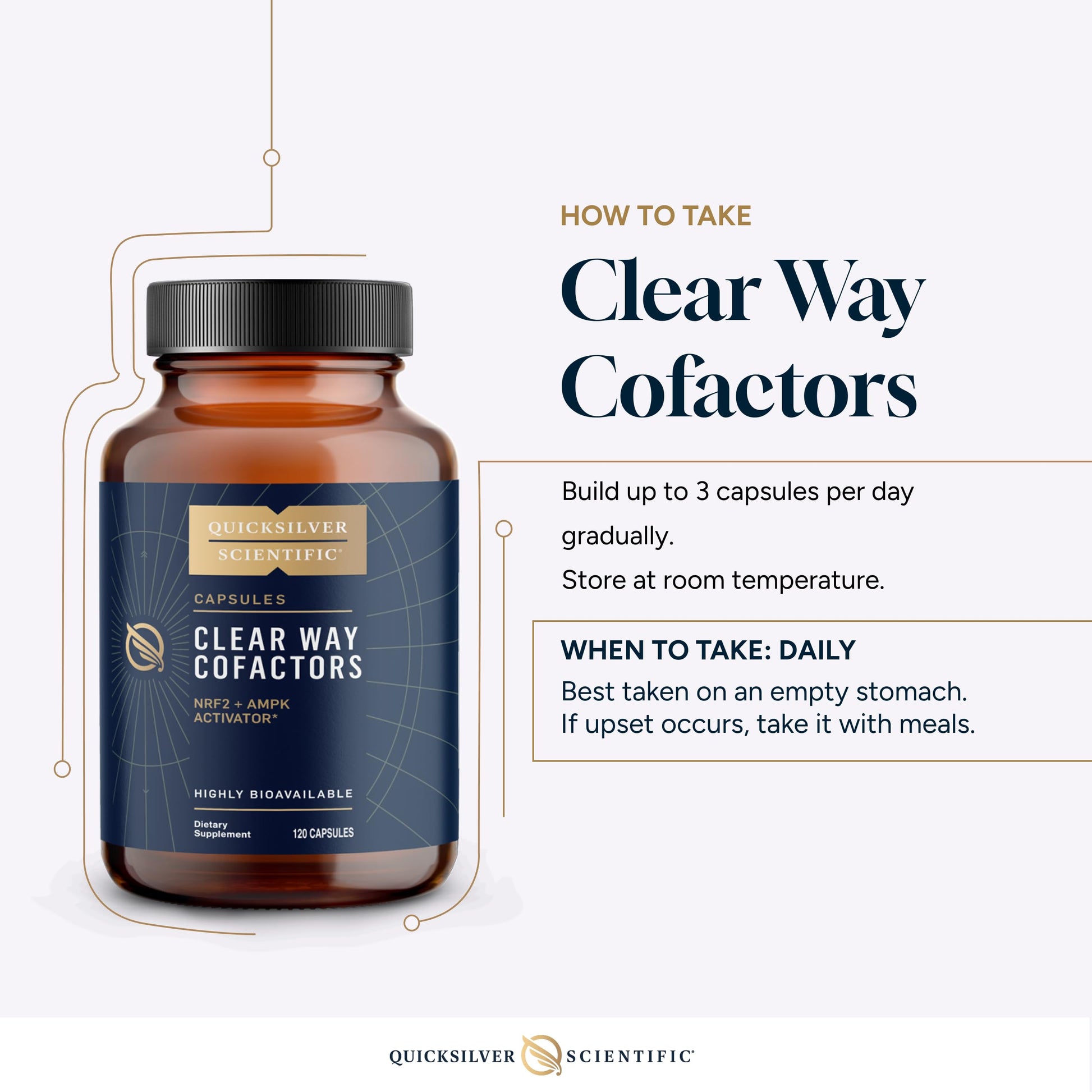 Quicksilver Scientific Clear Way Cofactors - Body Detox Cleanse Support with Vitamin B1, Dandelion Extract, Quercetin & Nattokinase Enzyme - Antioxidant Cleanse to Support Gut Health (120 Capsules) Quicksilver Scientific buy supplements canada