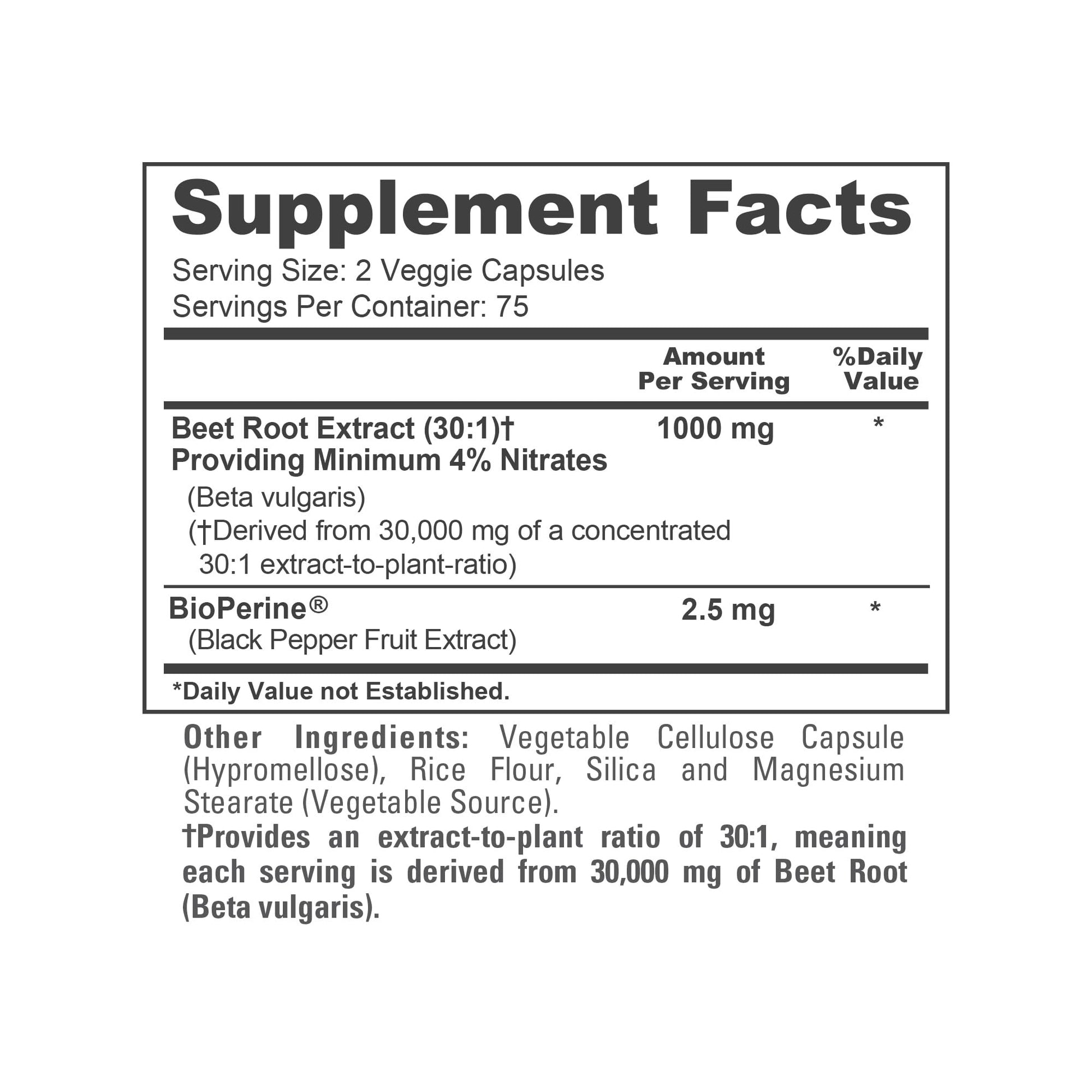 NusaPure Beet Root 30:1 Extract, 1000 mg Equivalent to 30,000 mg 150 Veggie caps (Vegan, Non-GMO & Vegan 4% Nitrates) Bioperine NusaPure buy supplements canada