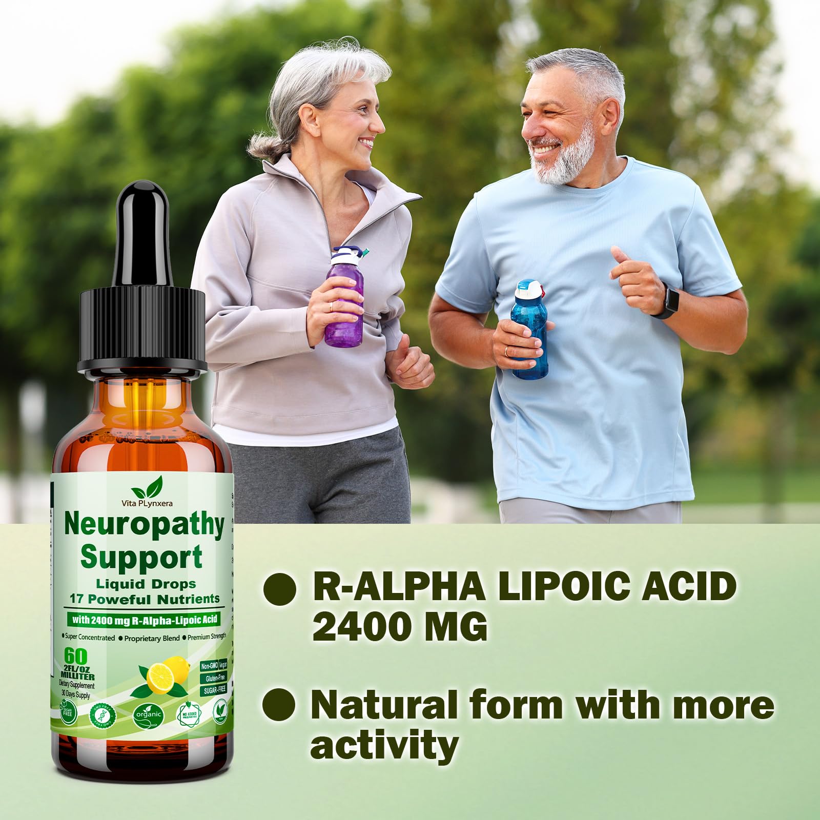 Neuropathy Supplements Liquid Drops, Advance 17-in-1 Stabilized R-Alpha Lipoic Acid (R-ALA) w. Acetyl L-Carnitine Vitamin B-Complex Magnesium, High Potency R-Lipoic Acid for Nerve Antioxidant Energy Vita PLynxera buy supplements canada