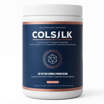 SRILabs ColSilk Unflavored Hydrolyzed Collagen Powder with Colostrum and Polypodium - Skin, Hair, Nails, Gut Health and Joint Support - One Scoop Daily | 1 Month Supply Skin Research Institute buy supplements canada