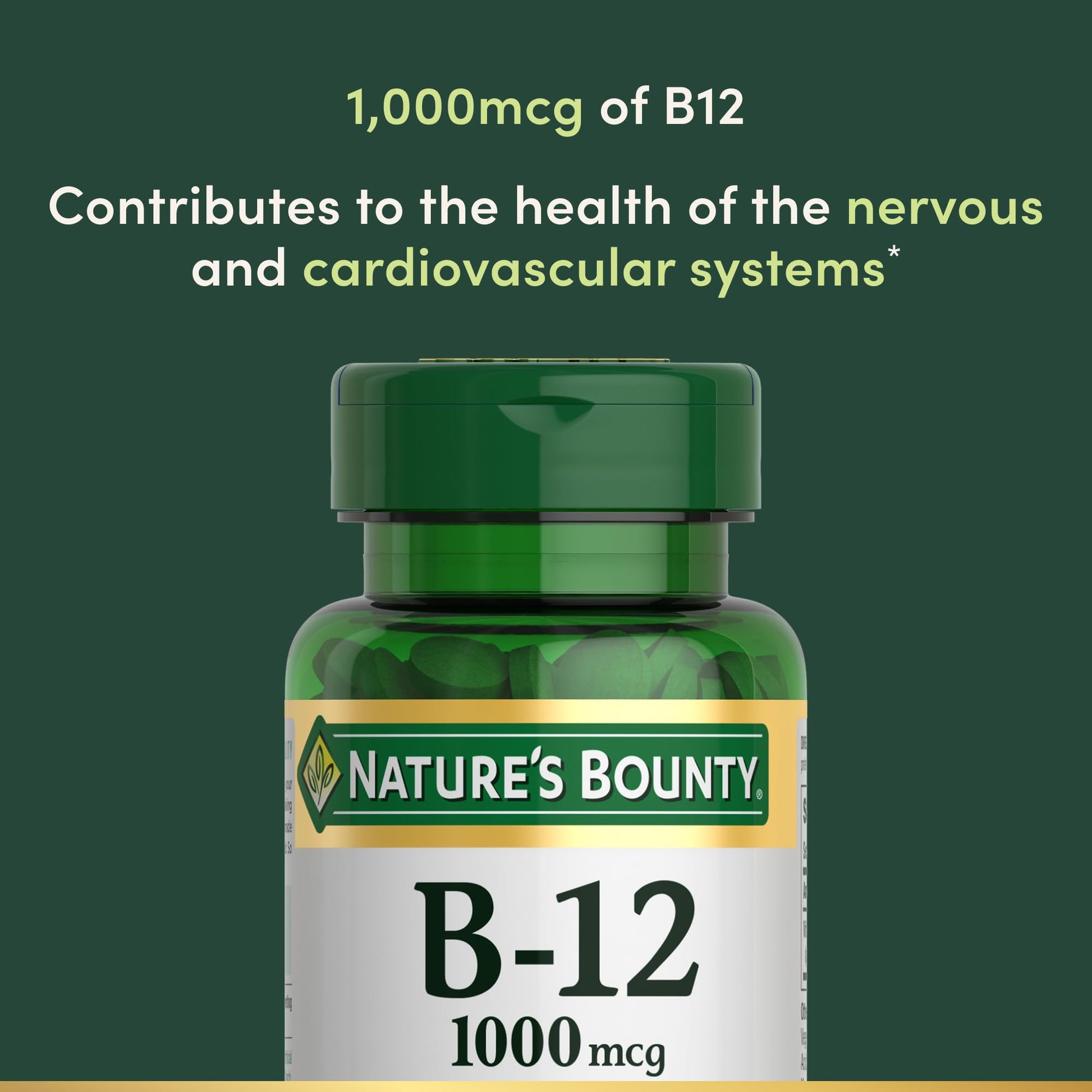 Nature's Bounty Vitamin B12 1000 mcg Supplements, Supports Energy Metabolism, 200 Ct Nature's Bounty buy supplements canada