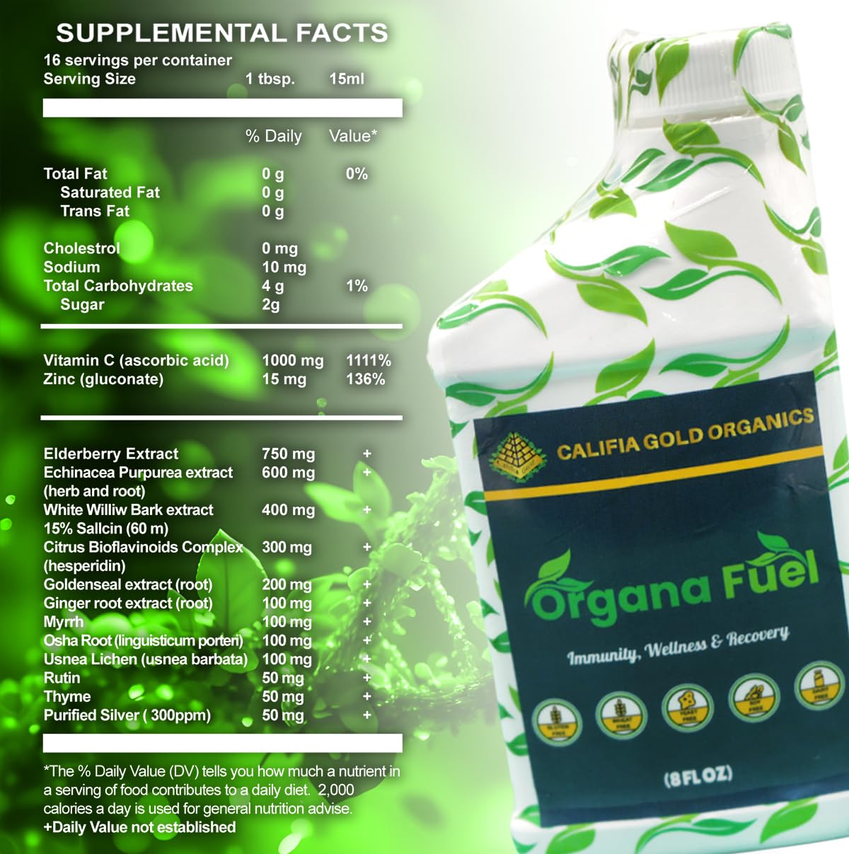 Organa Fuel 30-Day Supply: Advanced Liquid Immune Support Supplement, Supports Cellular, Gut & Organ Health, Vitamins, Minerals, Superfoods, Antioxidant. for Adults & Kids 12+ - 8 fl oz (Pack of 1) Organa Fuel buy supplements canada