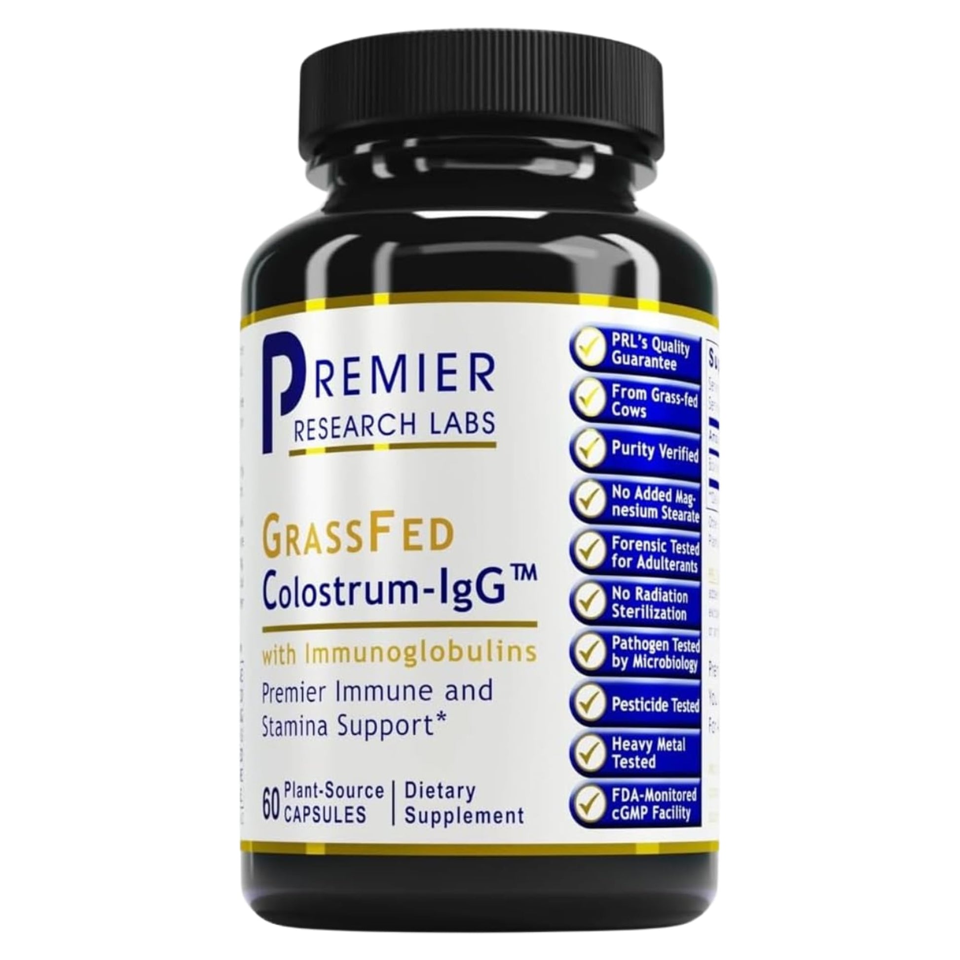 Premier Research Labs Colostrum-IgG - Colostrum Supplement, Bovine Colostrum for Humans, Cow Colostrum for Immune Health, Superfood with Lactoferrin, Amino Acids, Nucleotides - 60 Capsules Premier Research Labs buy supplements canada