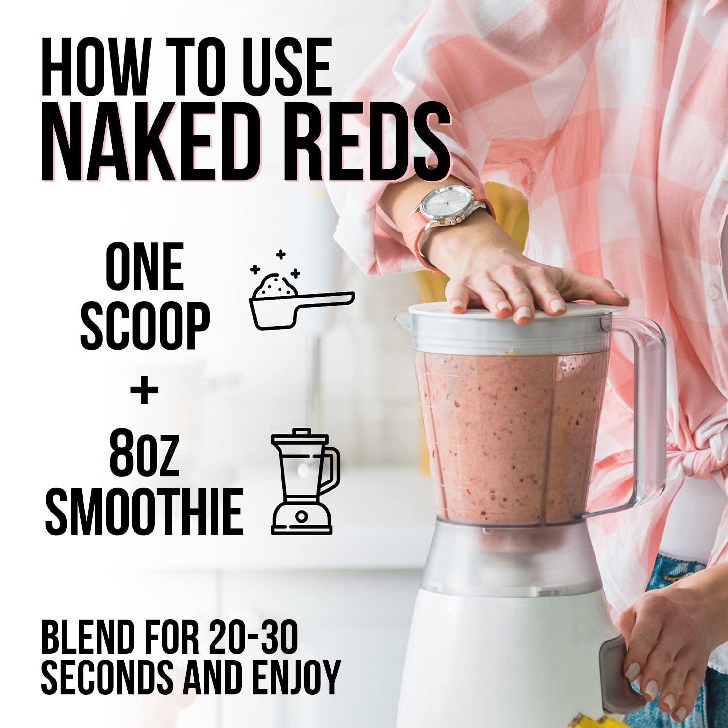 NAKED Reds Superfood Powder - Healthy, Energizing Polyphenol Fruit Powder Mix, No Fillers, No Additives, Vegan, Non-GMO, Gluten Free - 28 Servings NAKED buy supplements canada