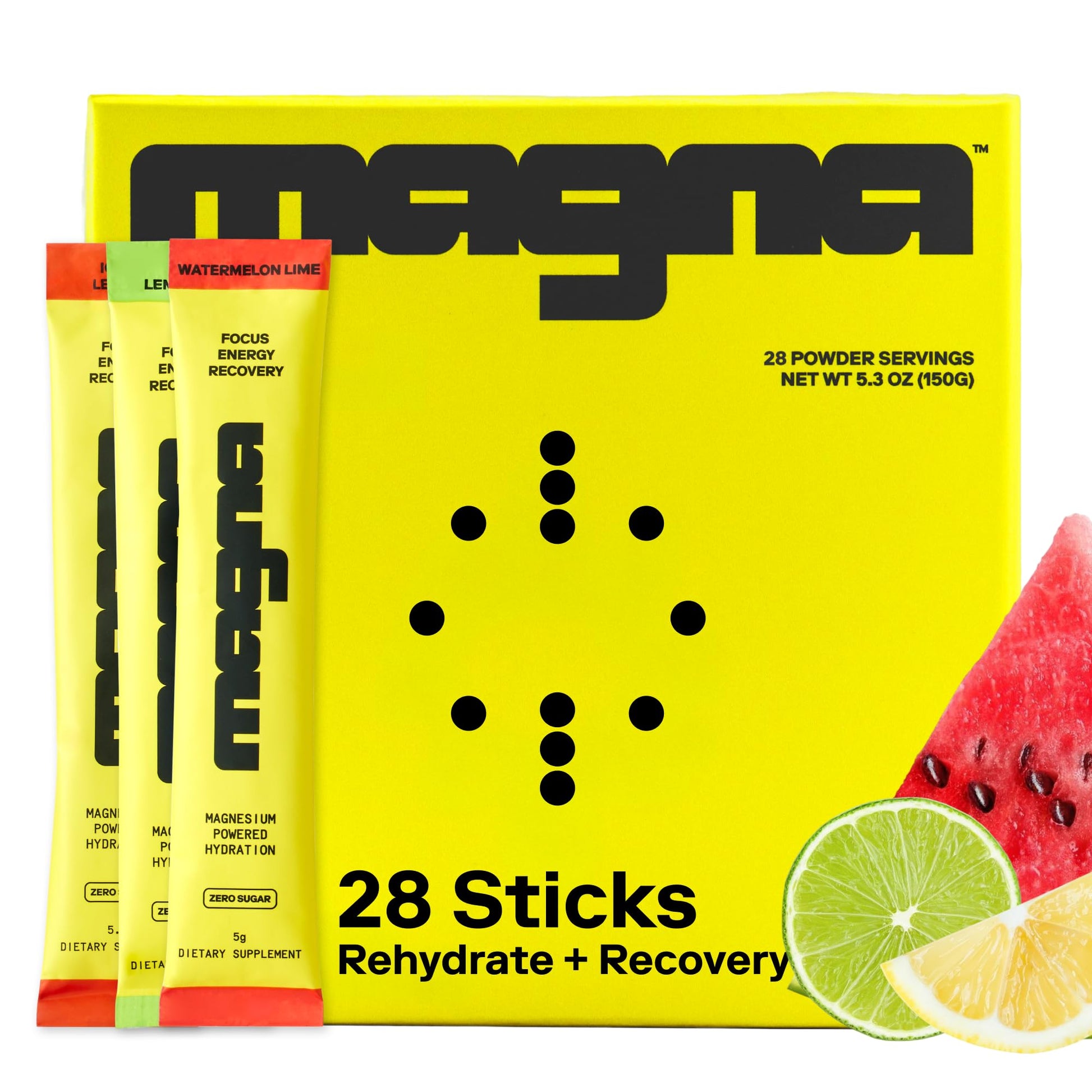 MAGNA Electrolytes Powder Drink Mix for Hydration, Energy & Focus Support with Magnesium L Threonate (28 Servings, Variety) Magna buy supplements canada